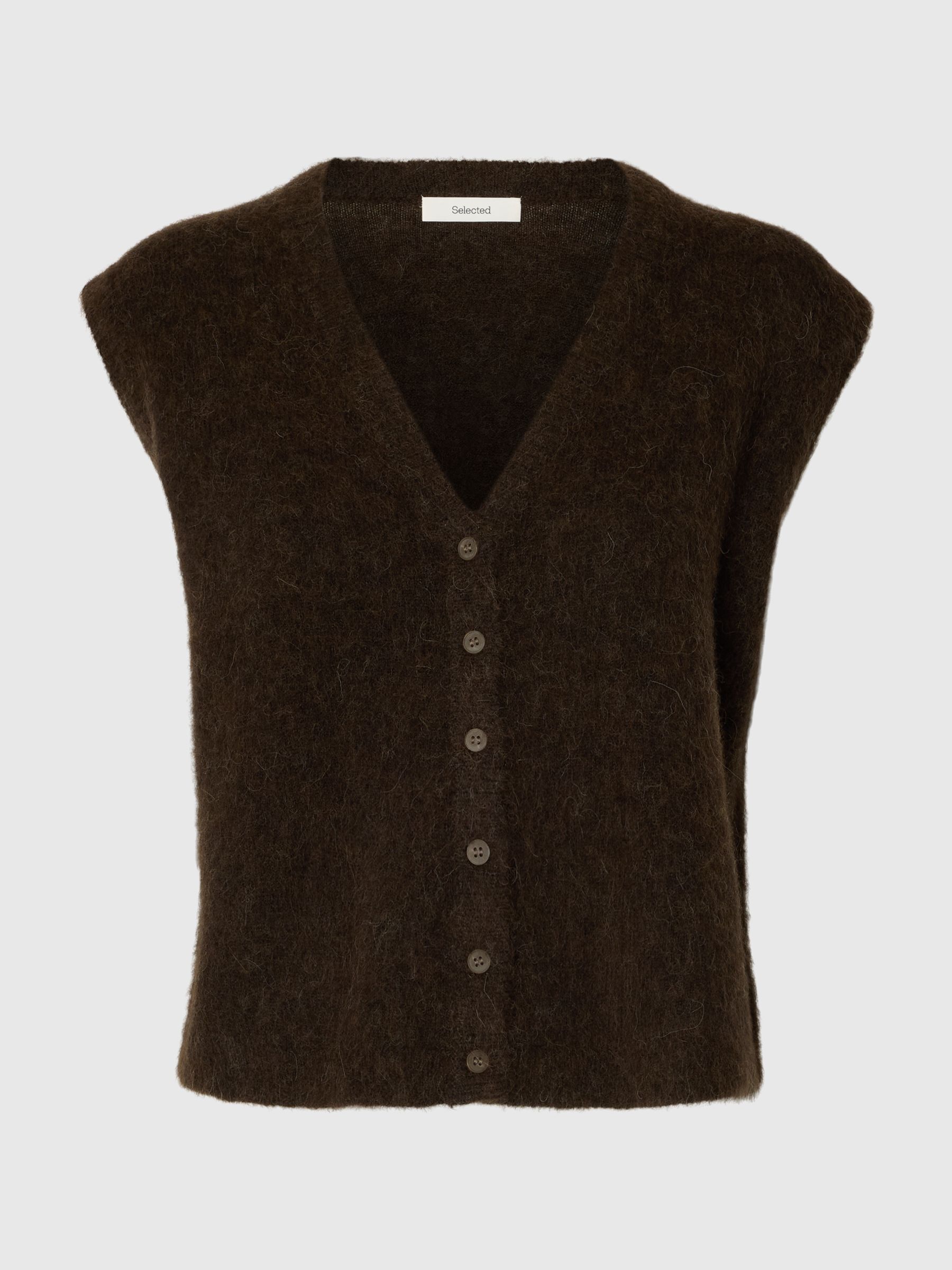 WOOL BLEND KNITTED VEST