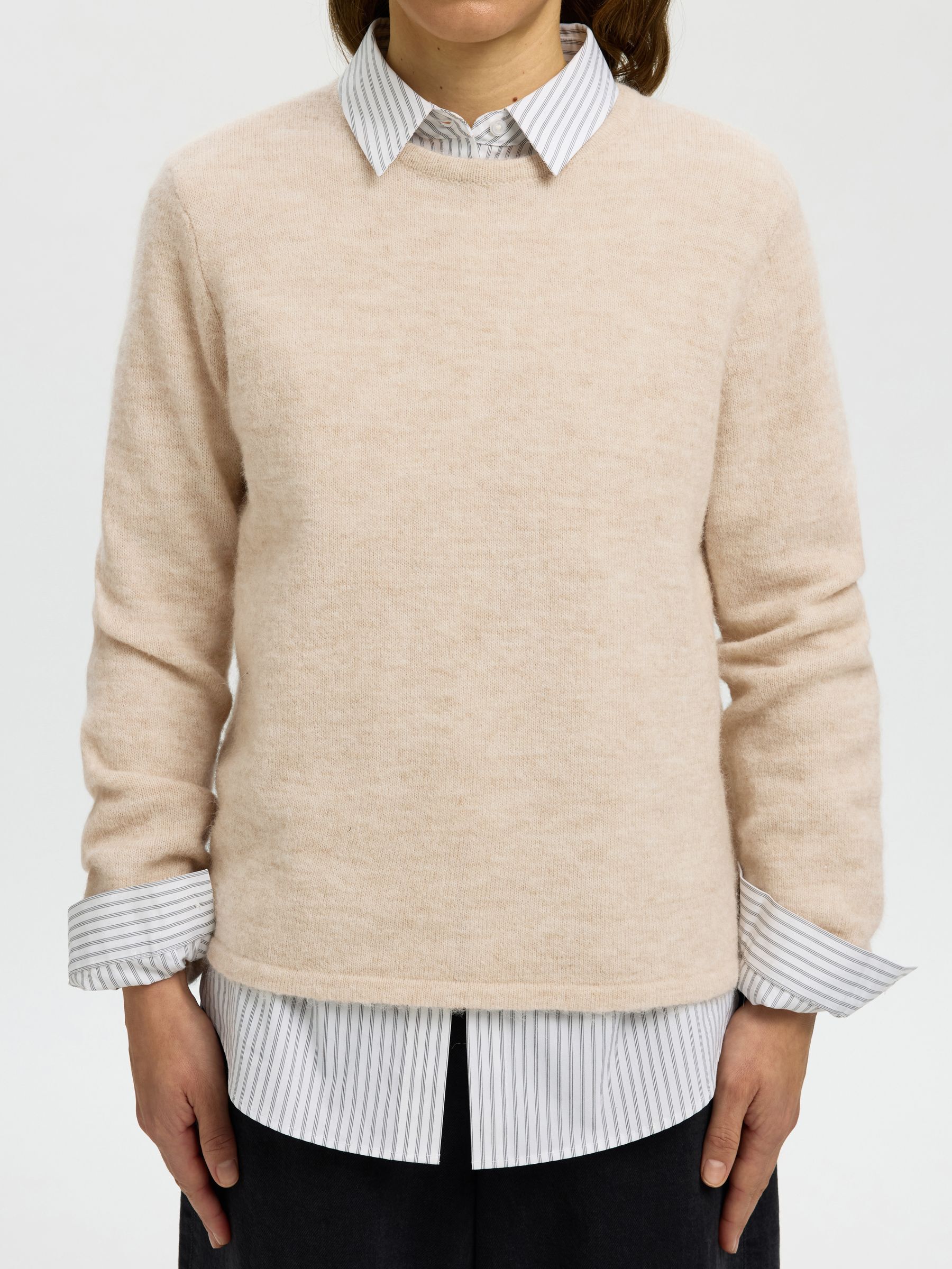 WOOL BLEND KNITTED PULLOVER