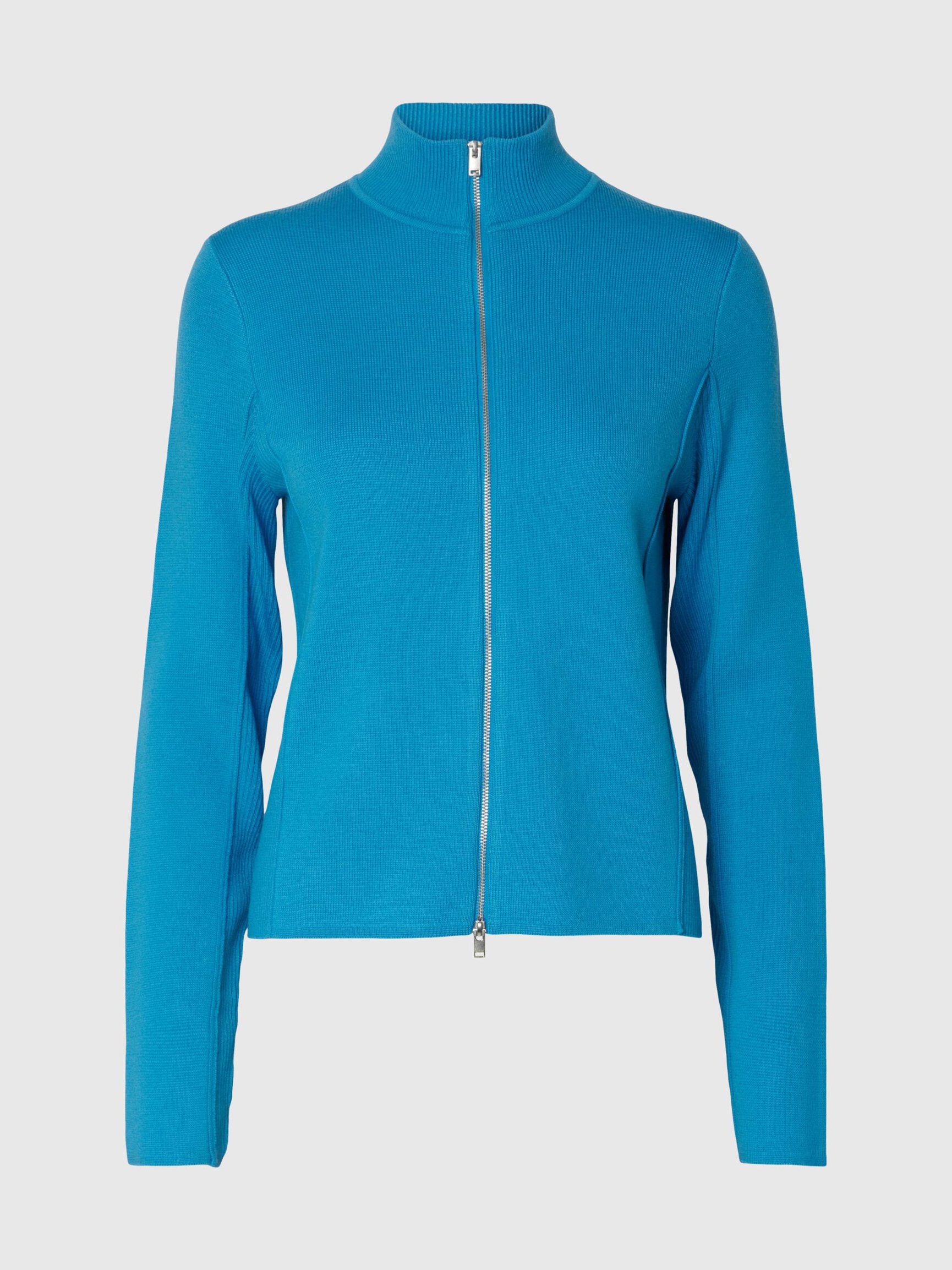 100% MERINOULD CARDIGAN MED LYNLÅS