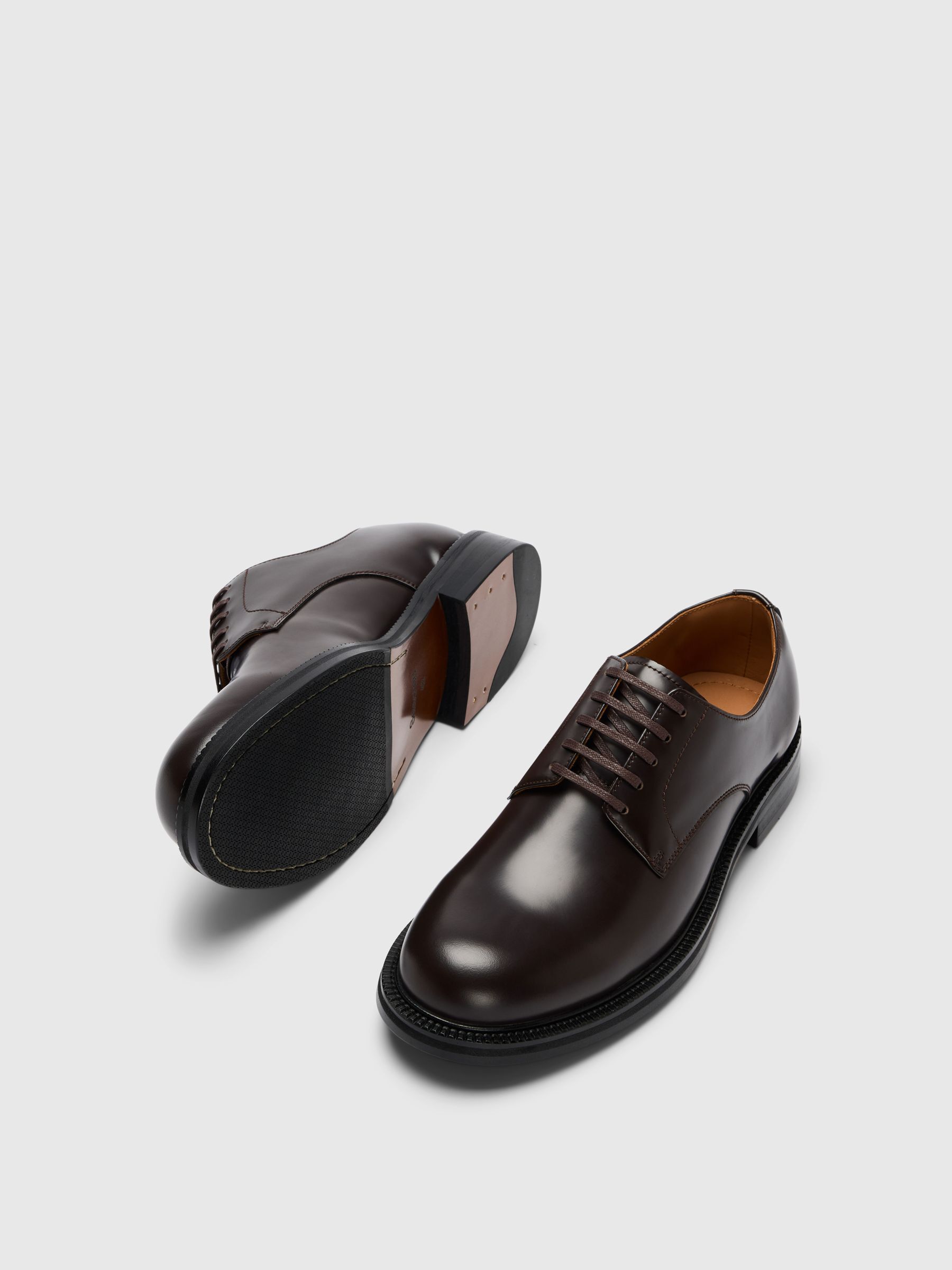 LEATHER DERBY SHOES