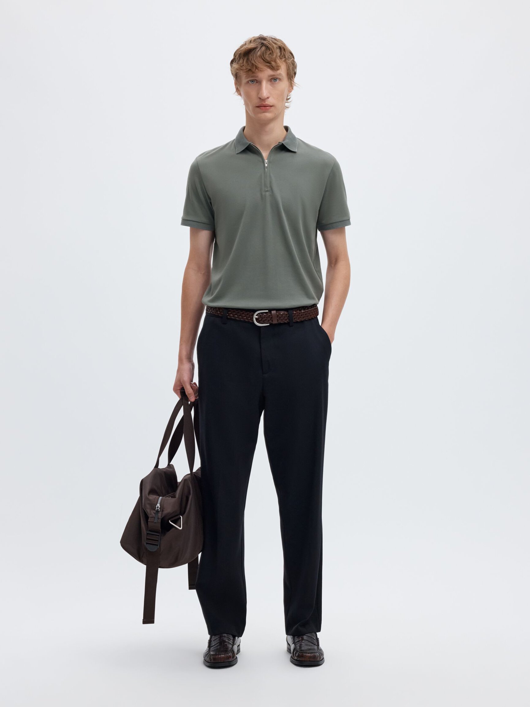 ZIPPER GEBREIDE POLO