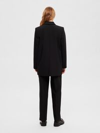 LANGER RELAXED FIT EINREIHIGER BLAZER, Black, highres