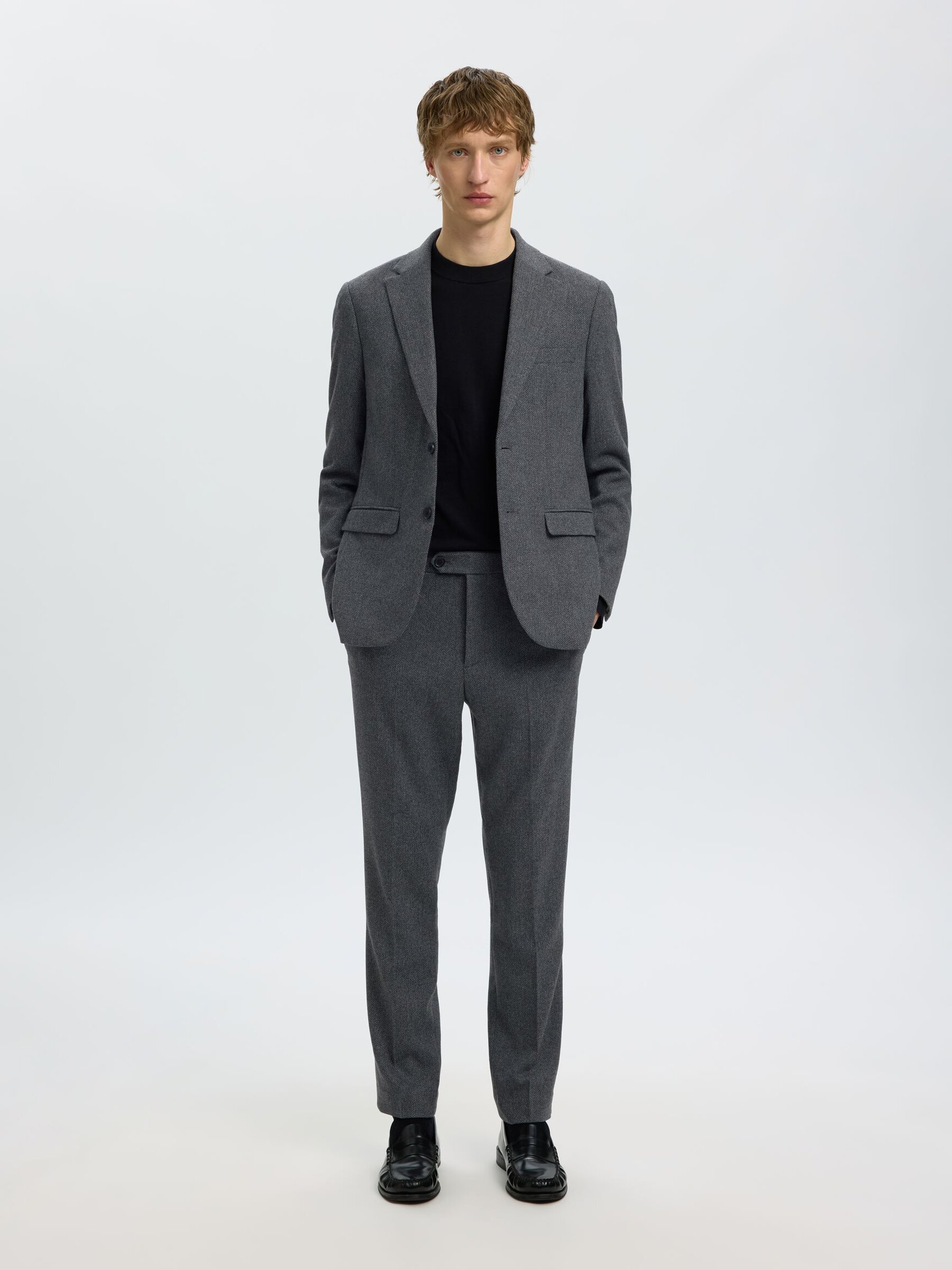 KARIERTER WOLLGEMISCH BLAZER