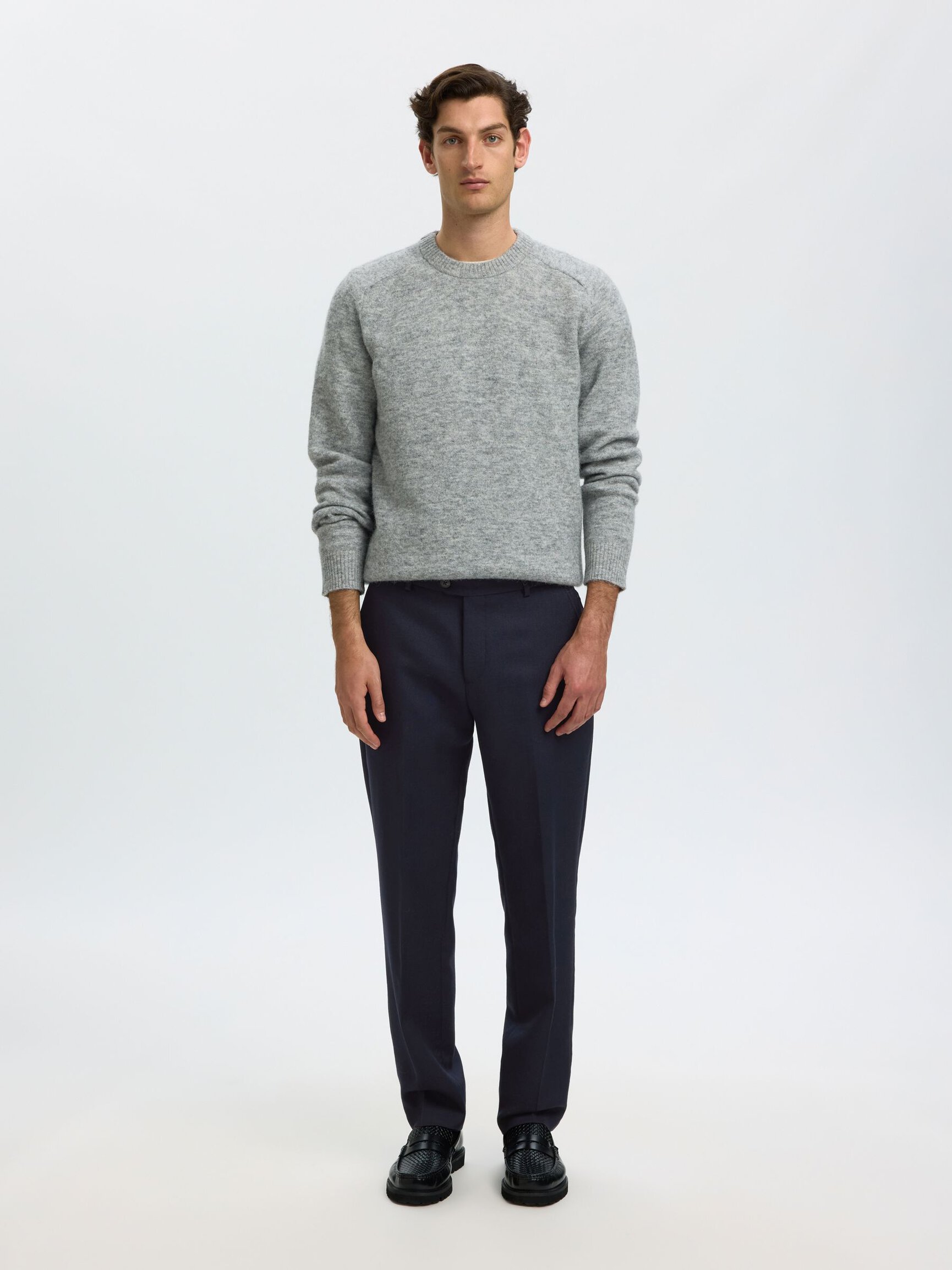 100% WOOL SUIT TROUSERS