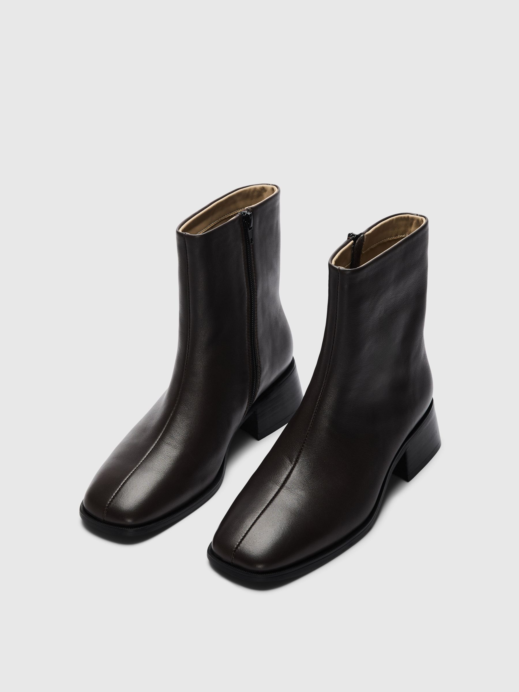 LEATHER ANKLE BOOTS