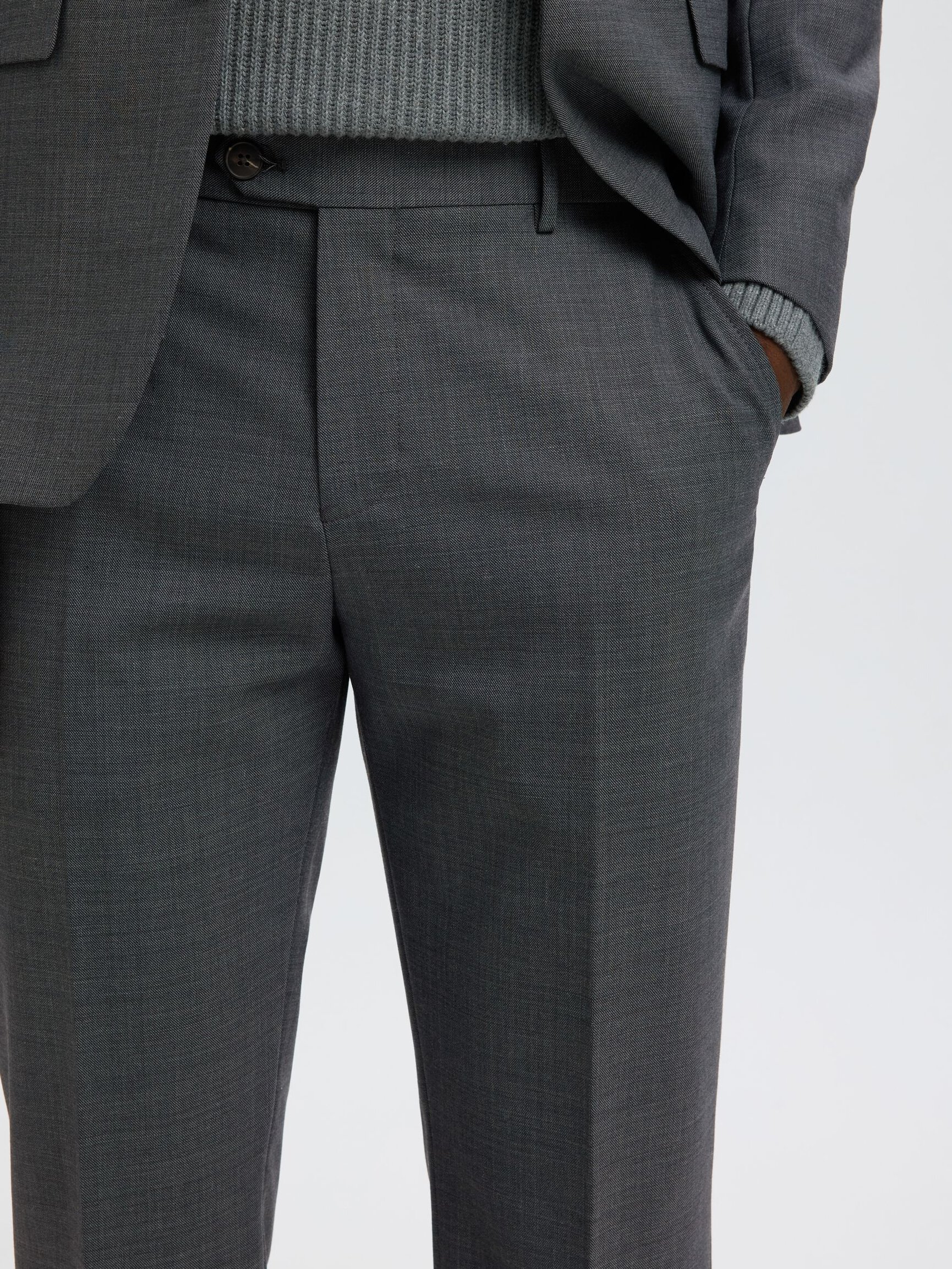 WOOL BLEND SUIT TROUSERS