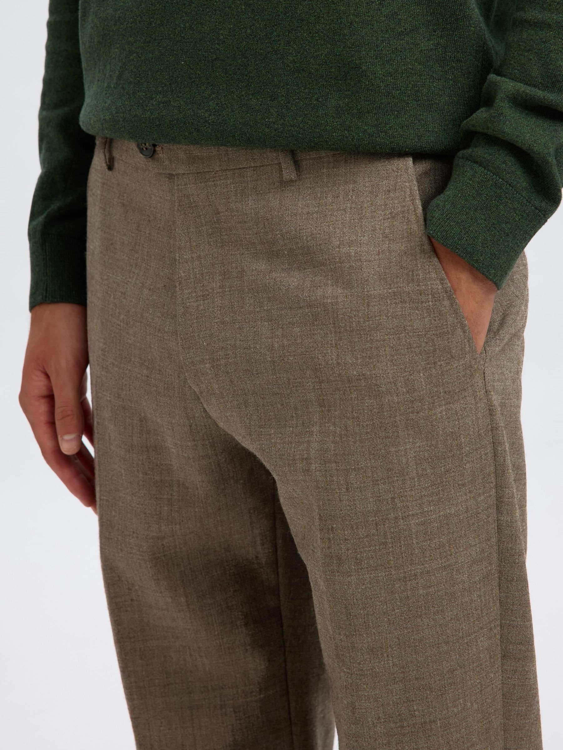 REGULAR FIT WOOL SUIT TROUSERS