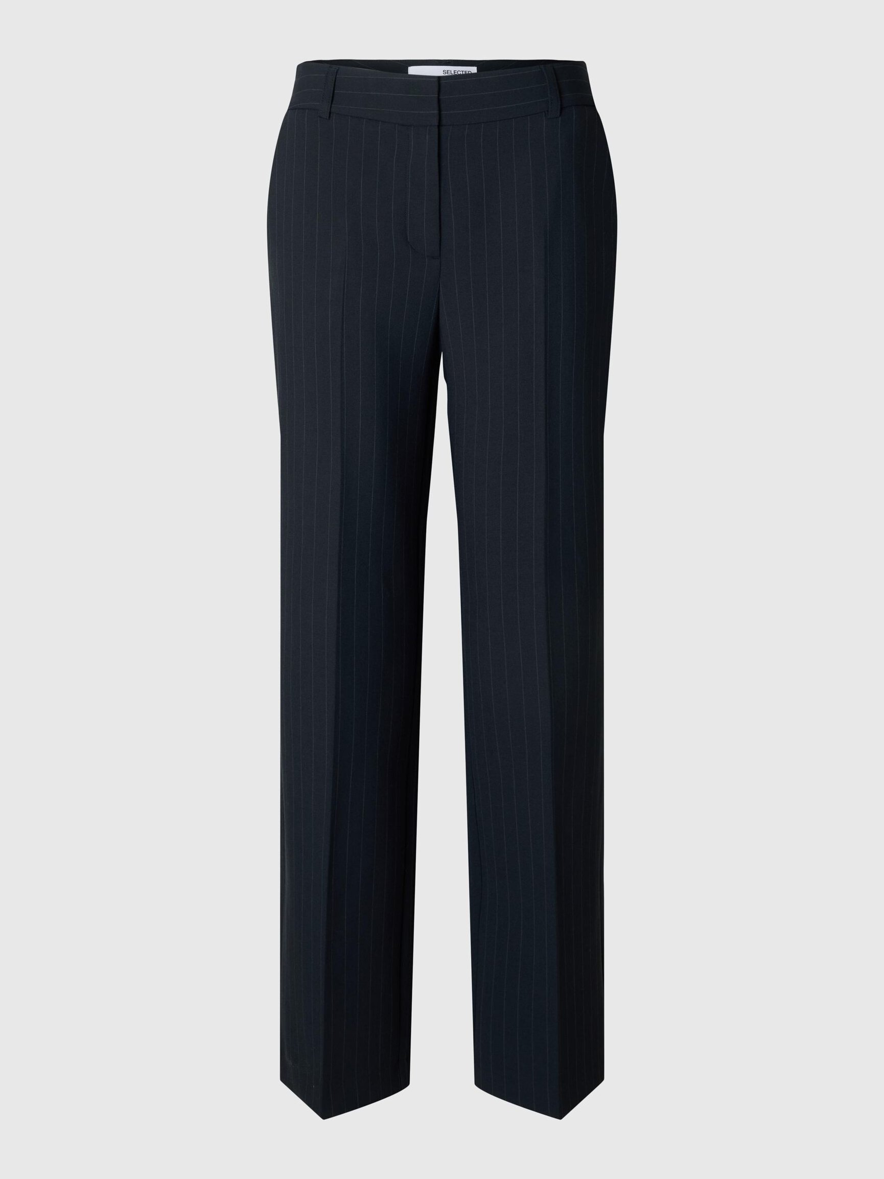 VISCOSE BLEND PINSTRIPE TROUSERS