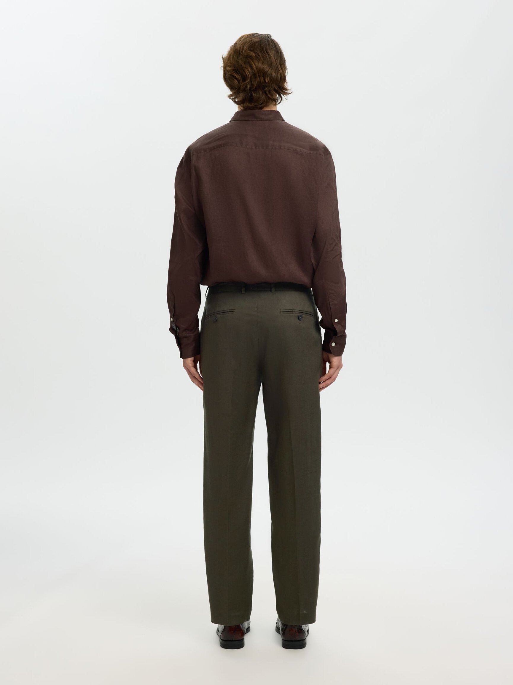 LINEN REGULAR FIT TROUSERS