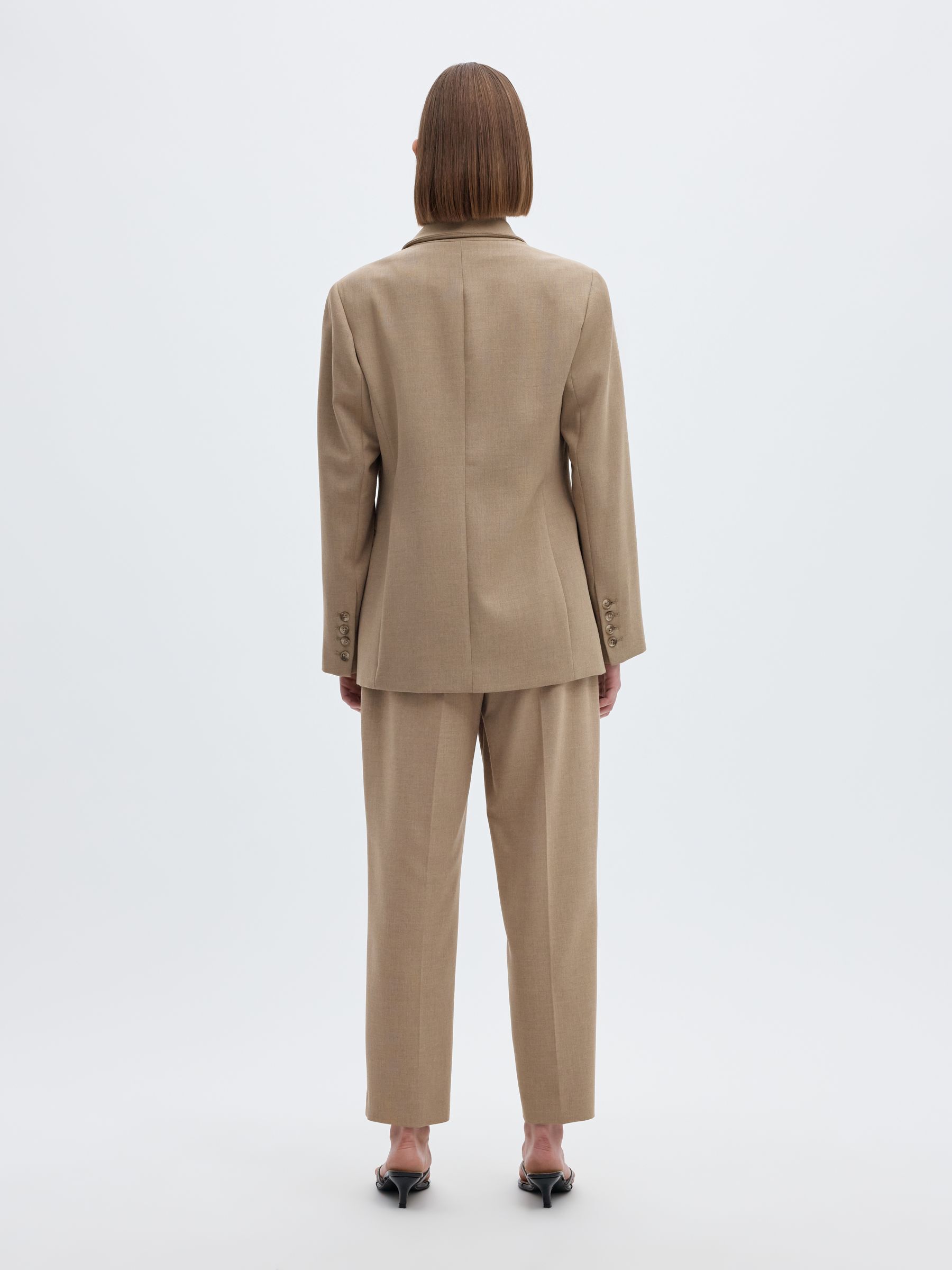 VISCOSE BLEND CROPPED TROUSERS