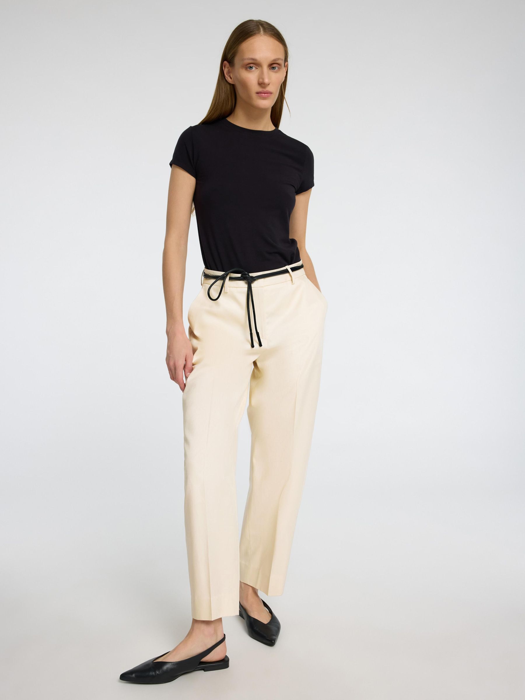 MID WAIST BARREL FIT TROUSERS