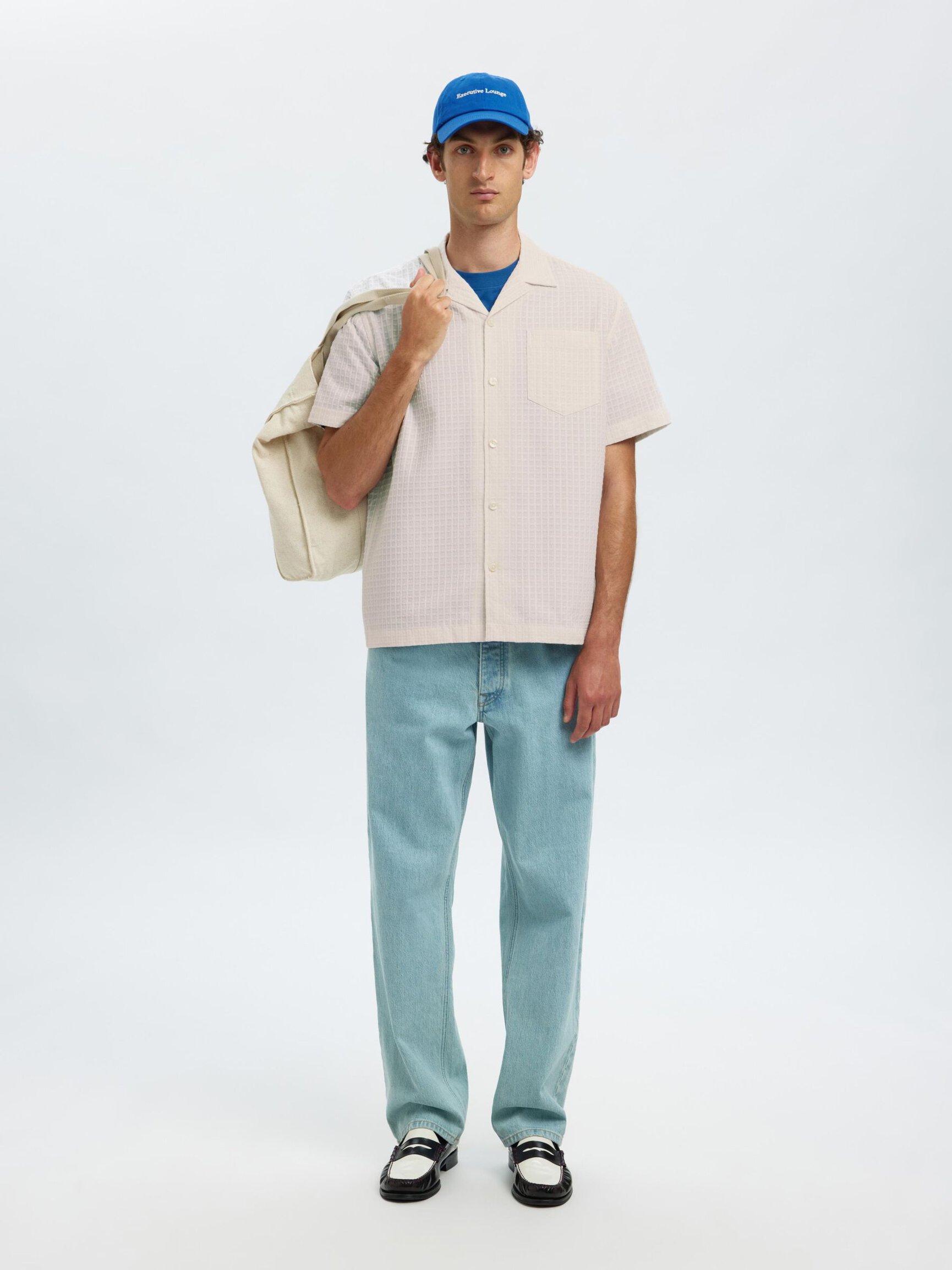 STRUCTURED KURZARMHEMD