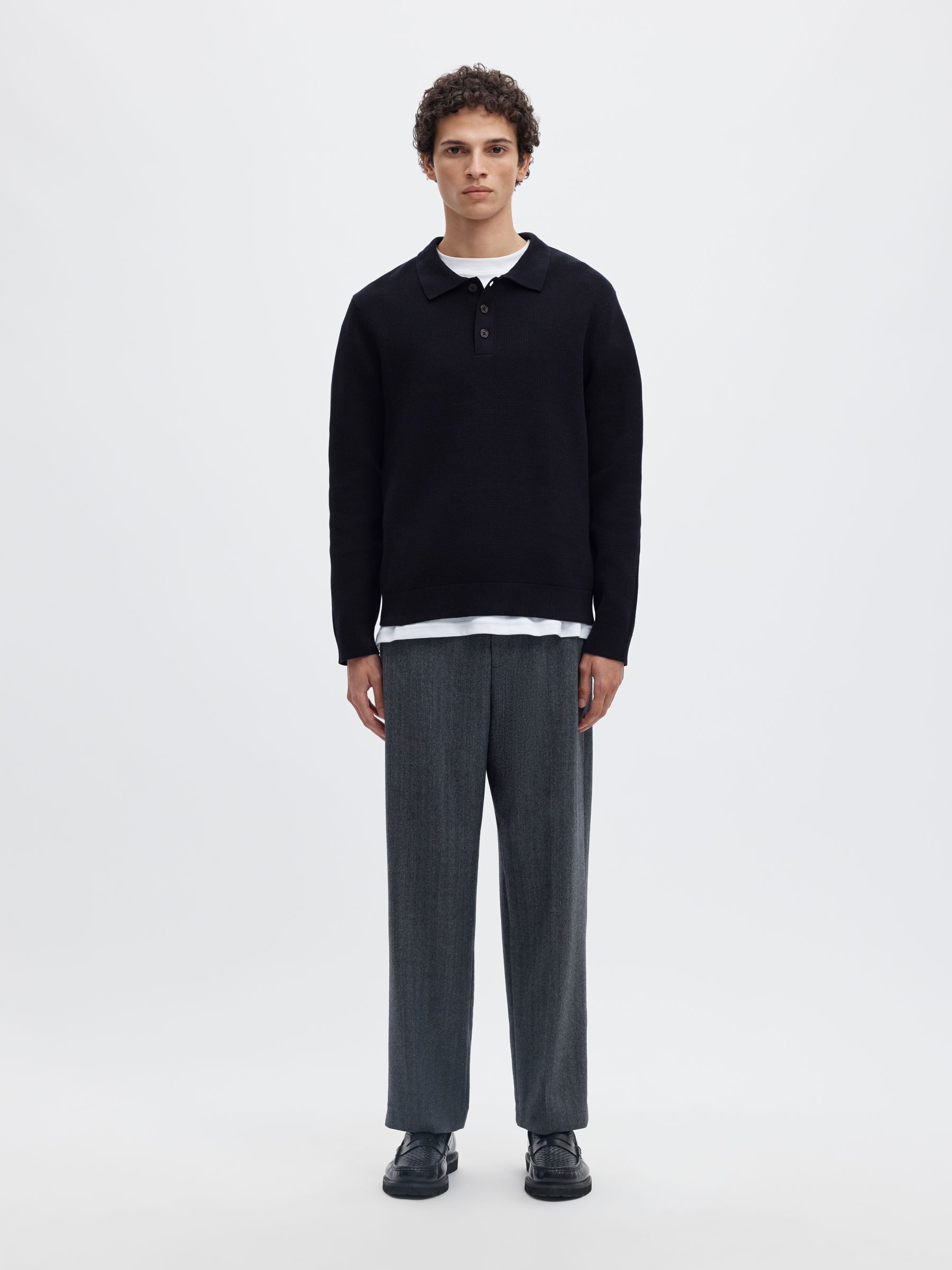 STRUCTURED COTTON POLO SHIRT