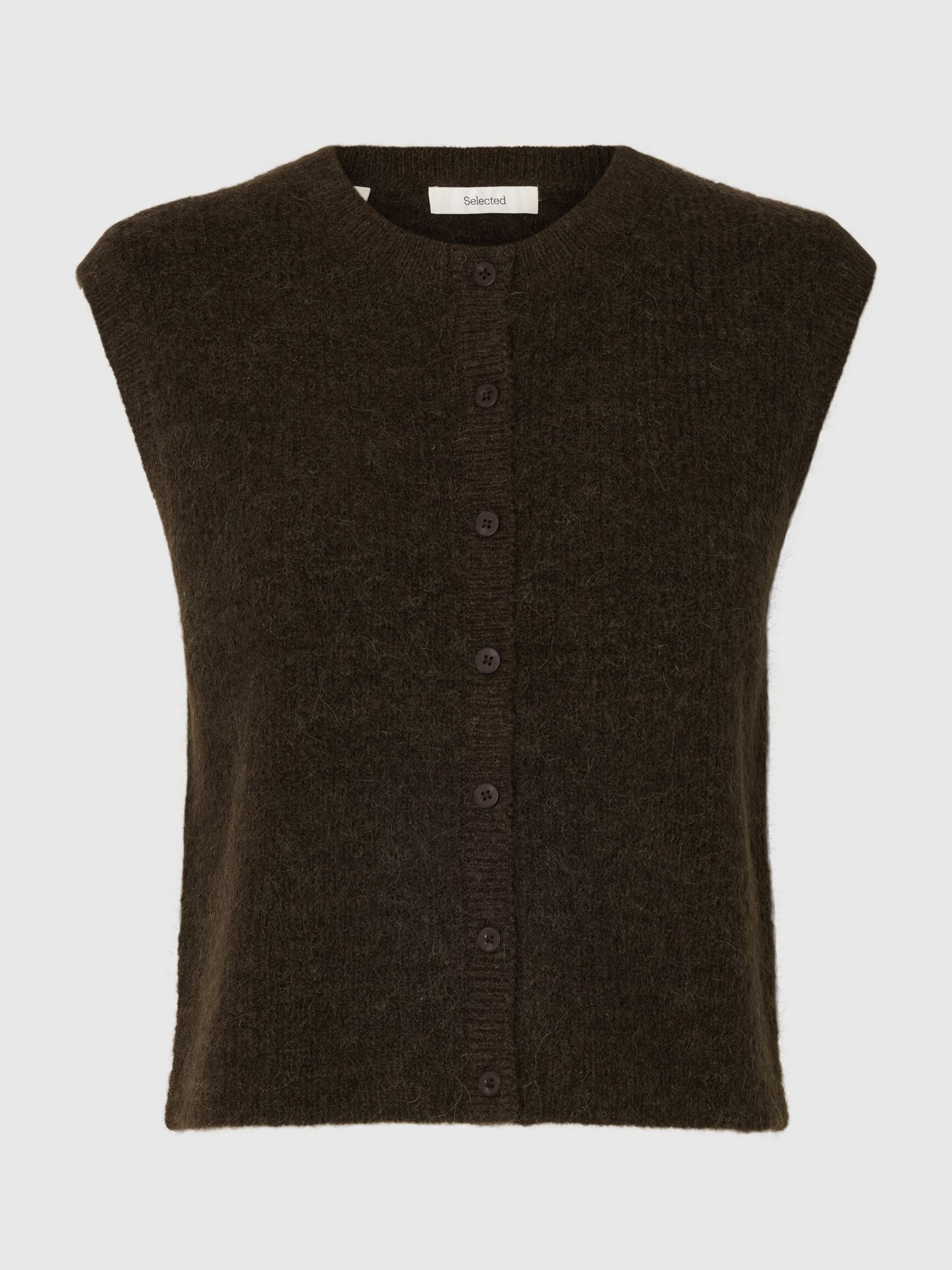 WOOL BLEND KNITTED VEST