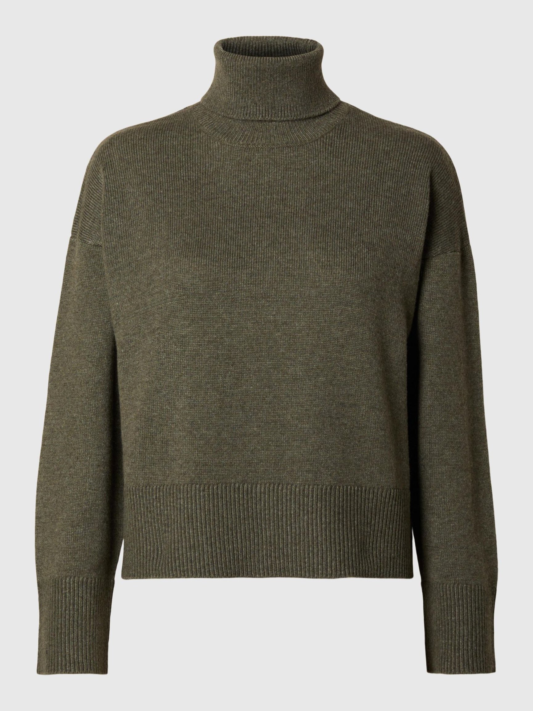 WOOL BLEND ROLL NECK JUMPER