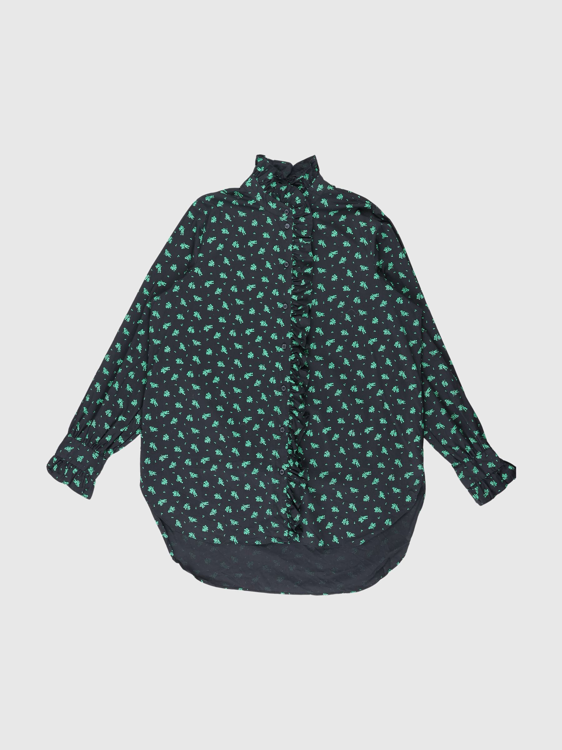 DÉTAIL VOLANT CHEMISE À MANCHES LONGUES