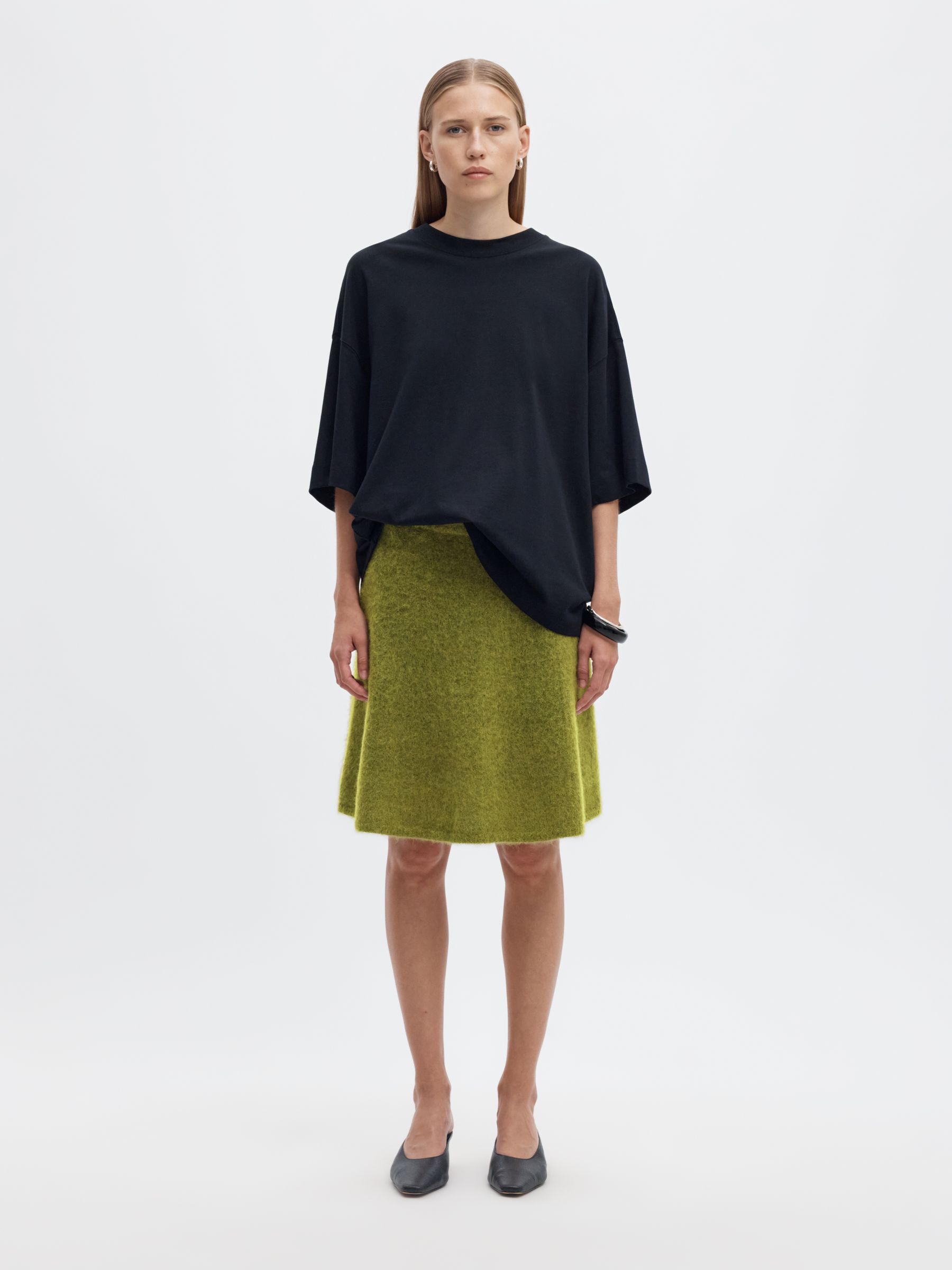 BRUSHED KNITTED SKIRT