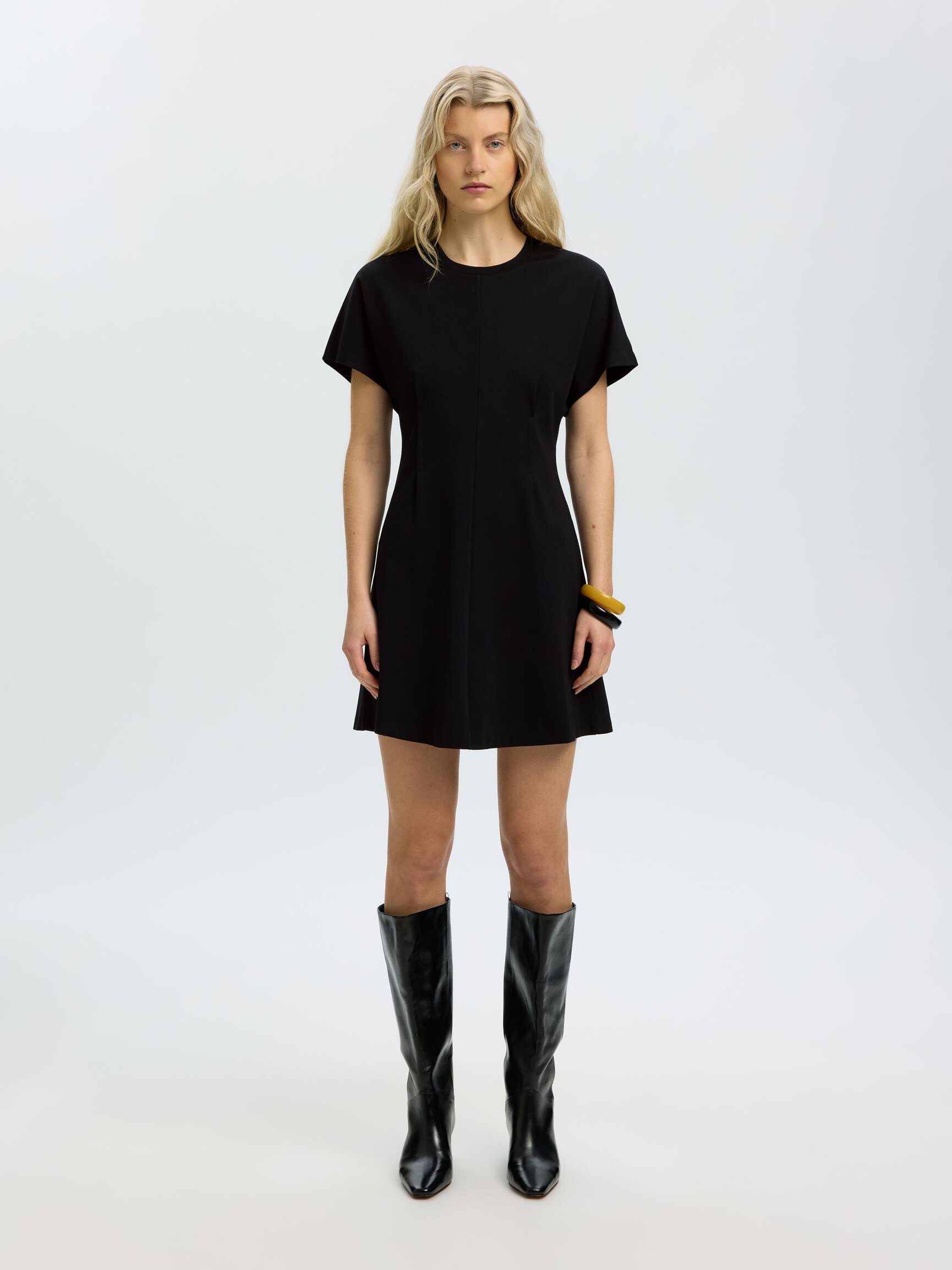 VISCOSE BLEND MINI DRESS