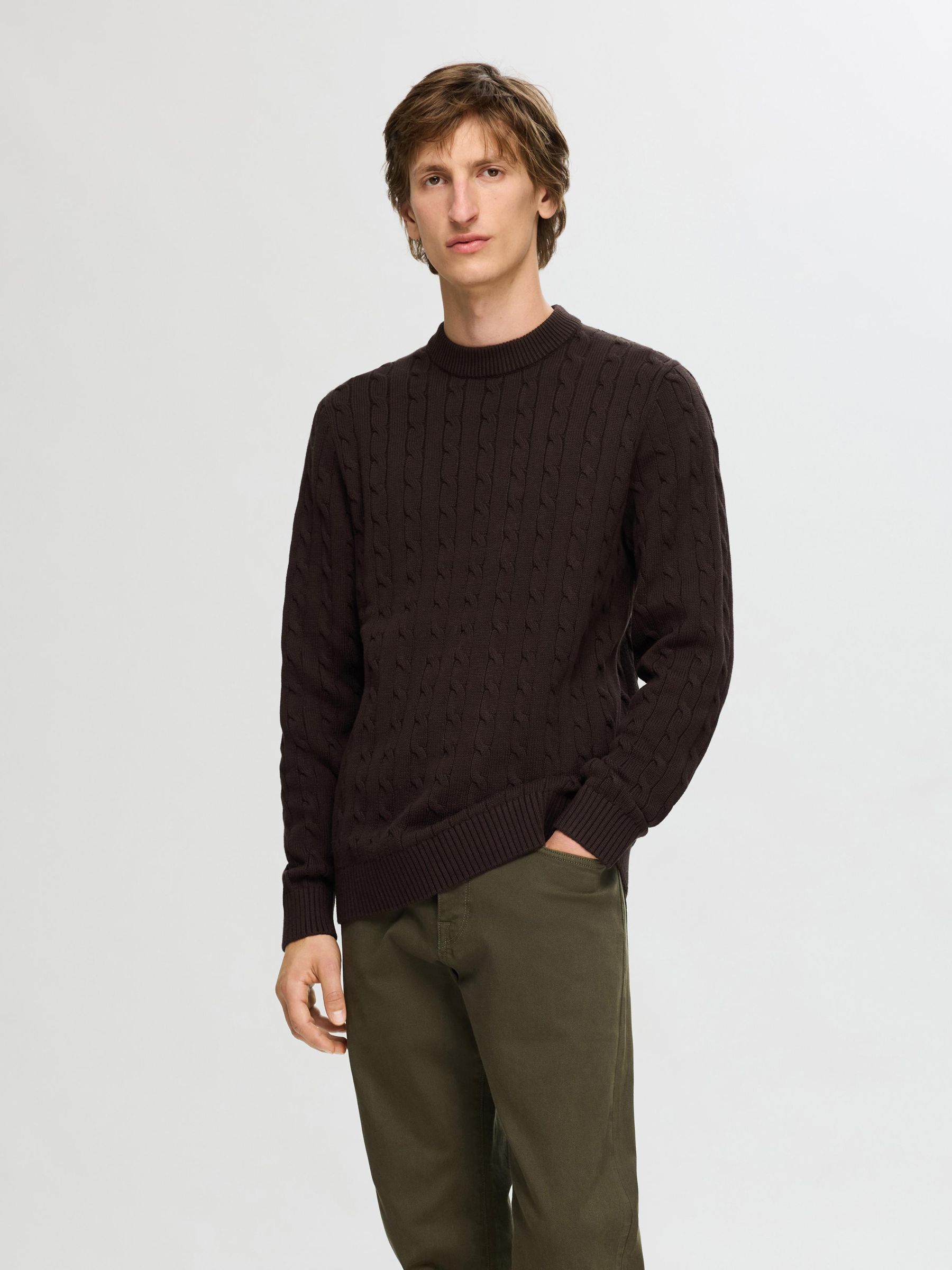 CABLE KNIT KNITTED JUMPER