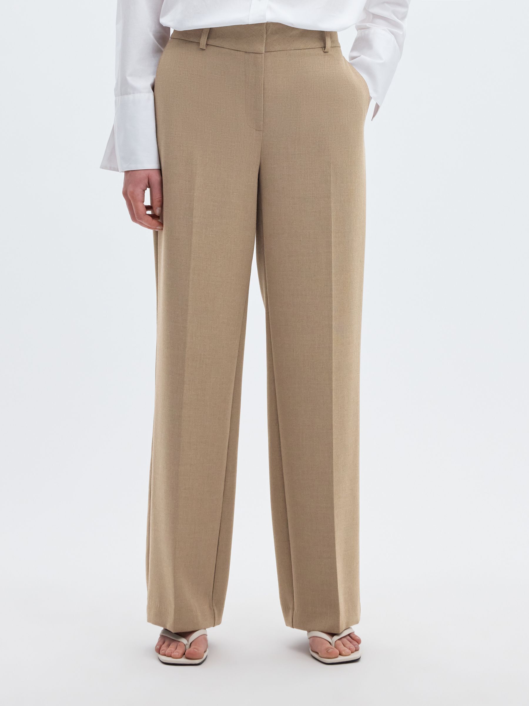 VISCOSE BLEND TROUSERS