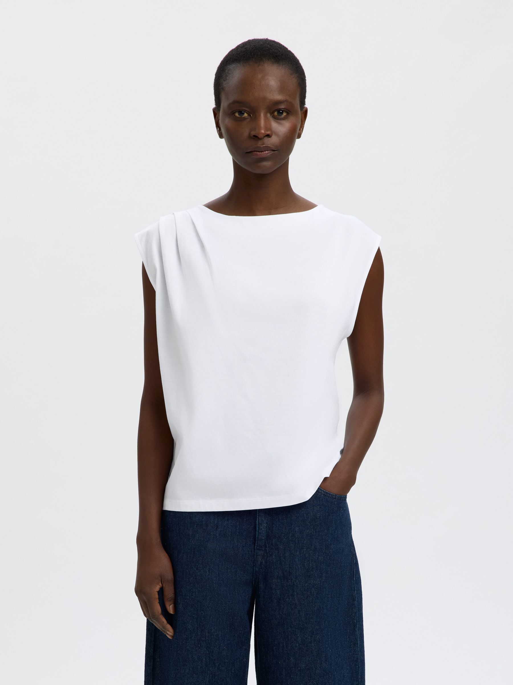COTTON SLEEVELESS TOP