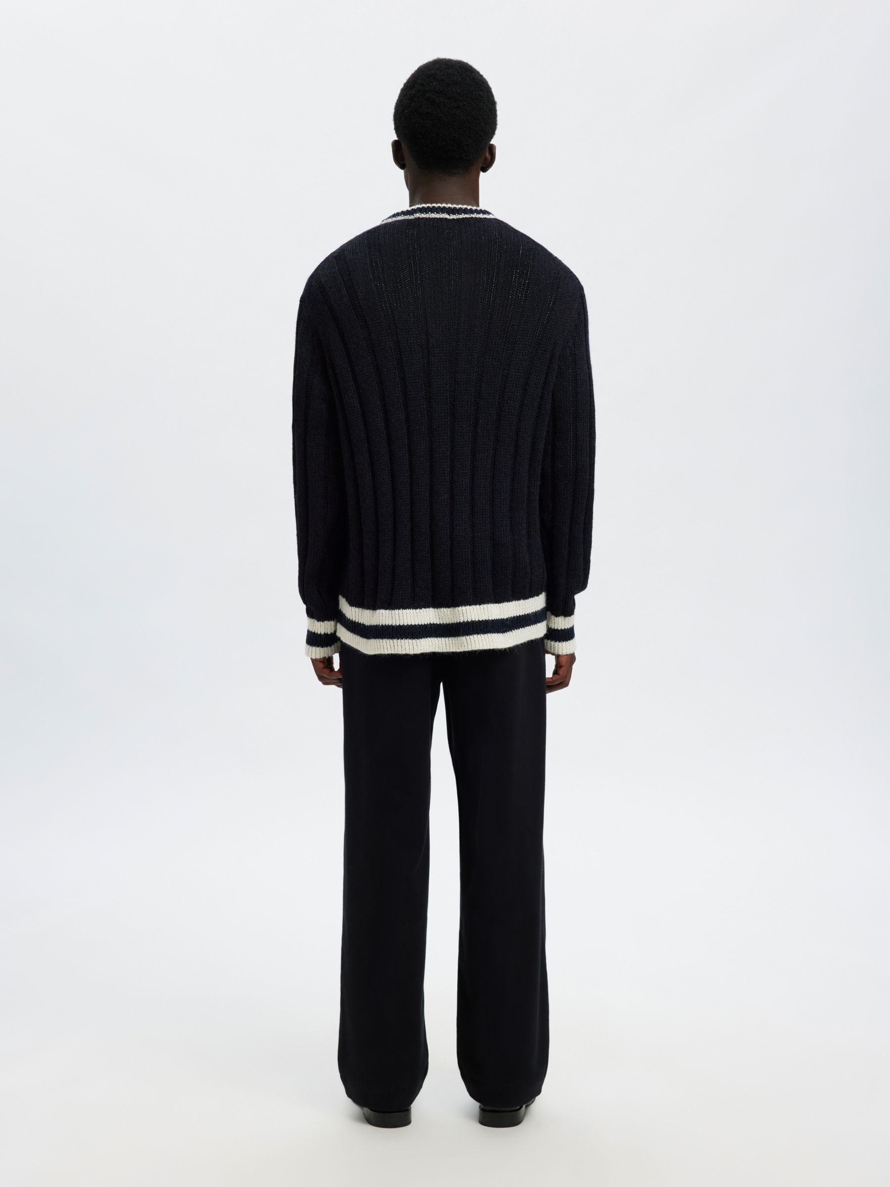 MEZCLA DE LANA JERSEY DE CUELLO EN PICO