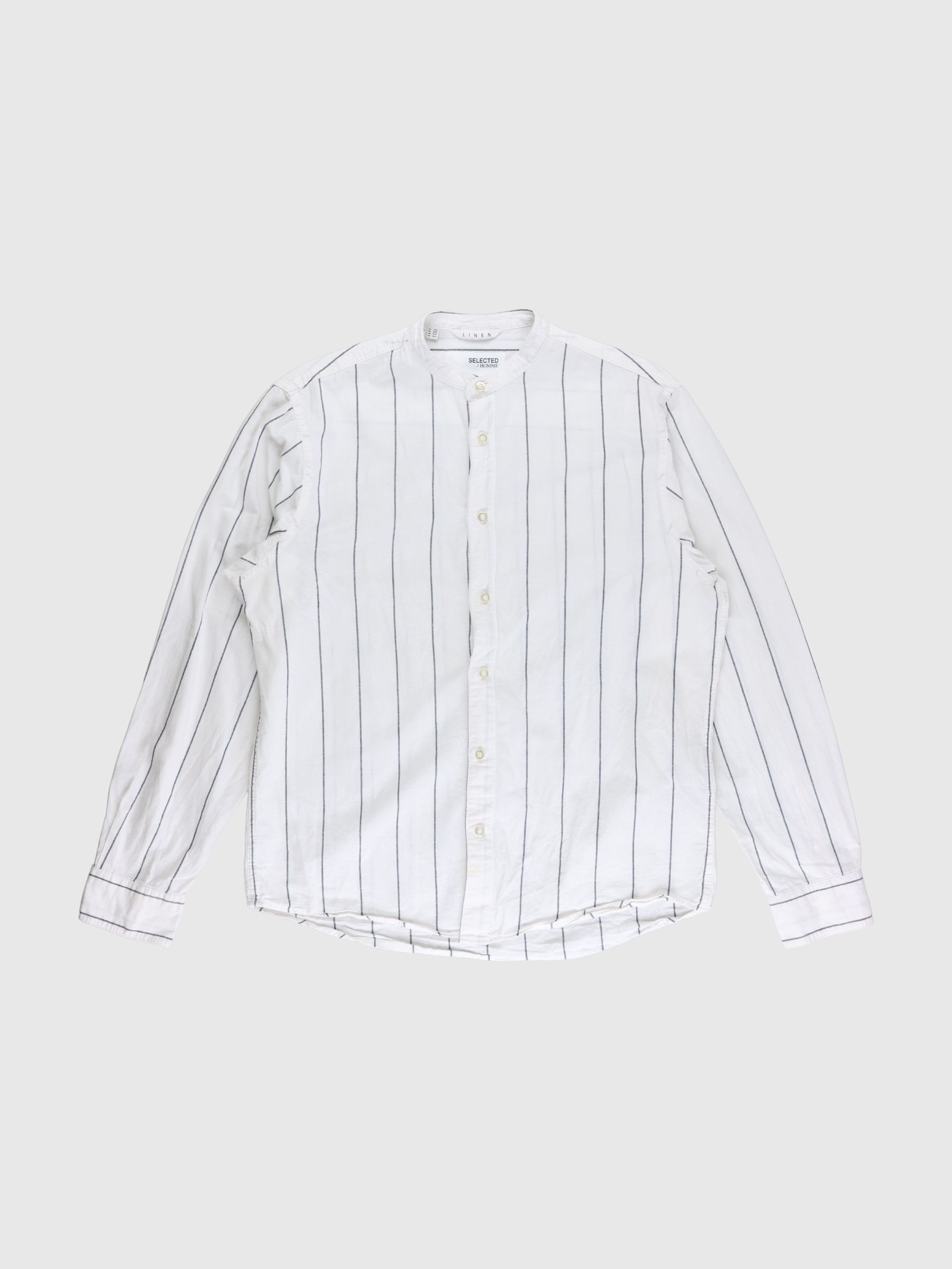 LONG-SLEEVED LINEN BLEND SHIRT