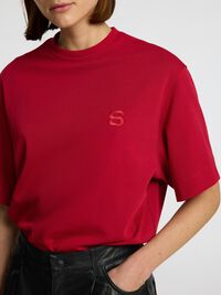 RELAXED FIT BORDURING T-SHIRT, Savvy Red, highres