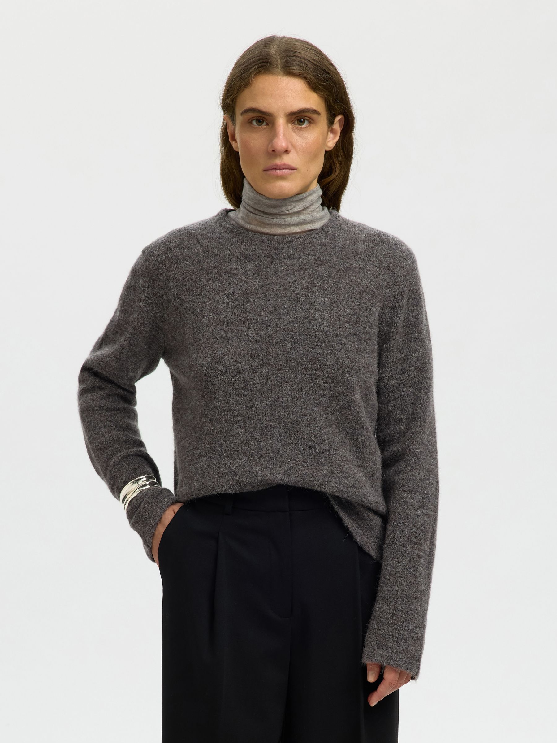 WOOL BLEND KNITTED PULLOVER