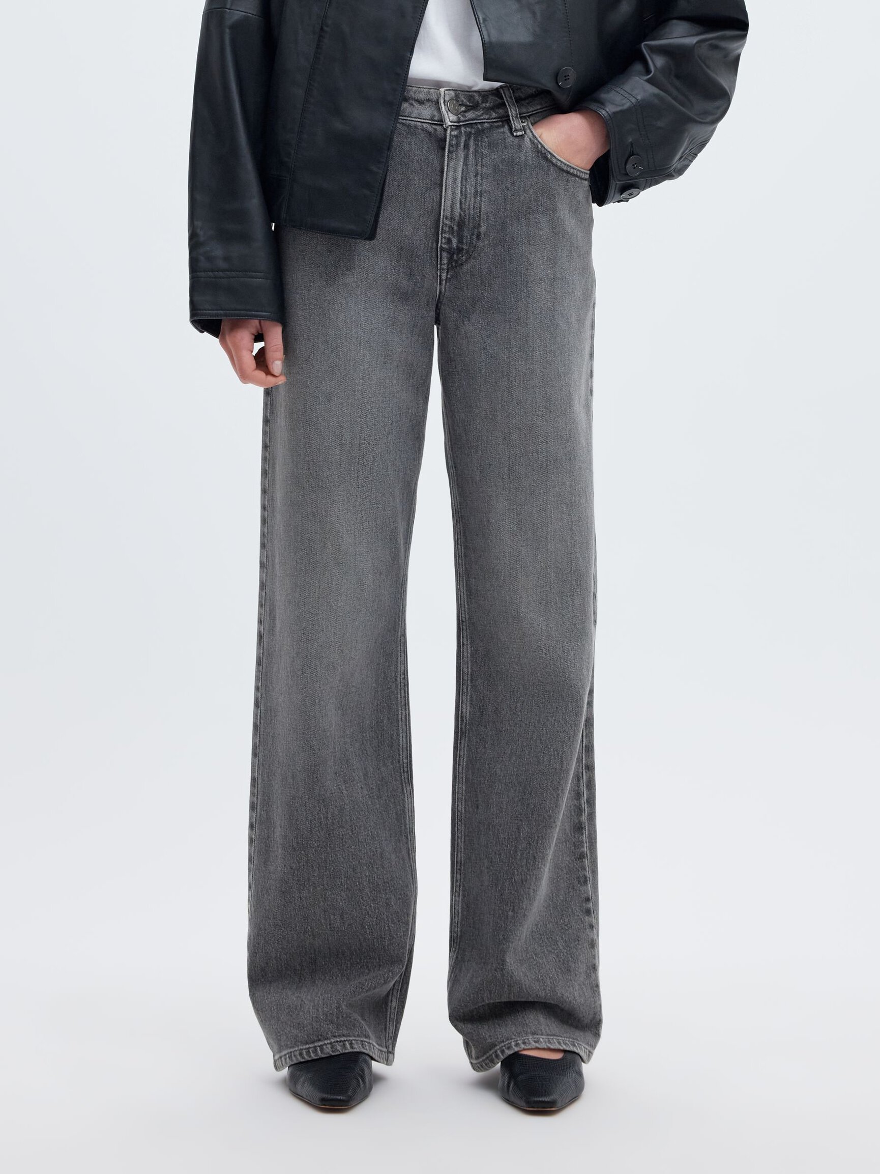 HIGH WAISTED WIDE LEG JEANS
