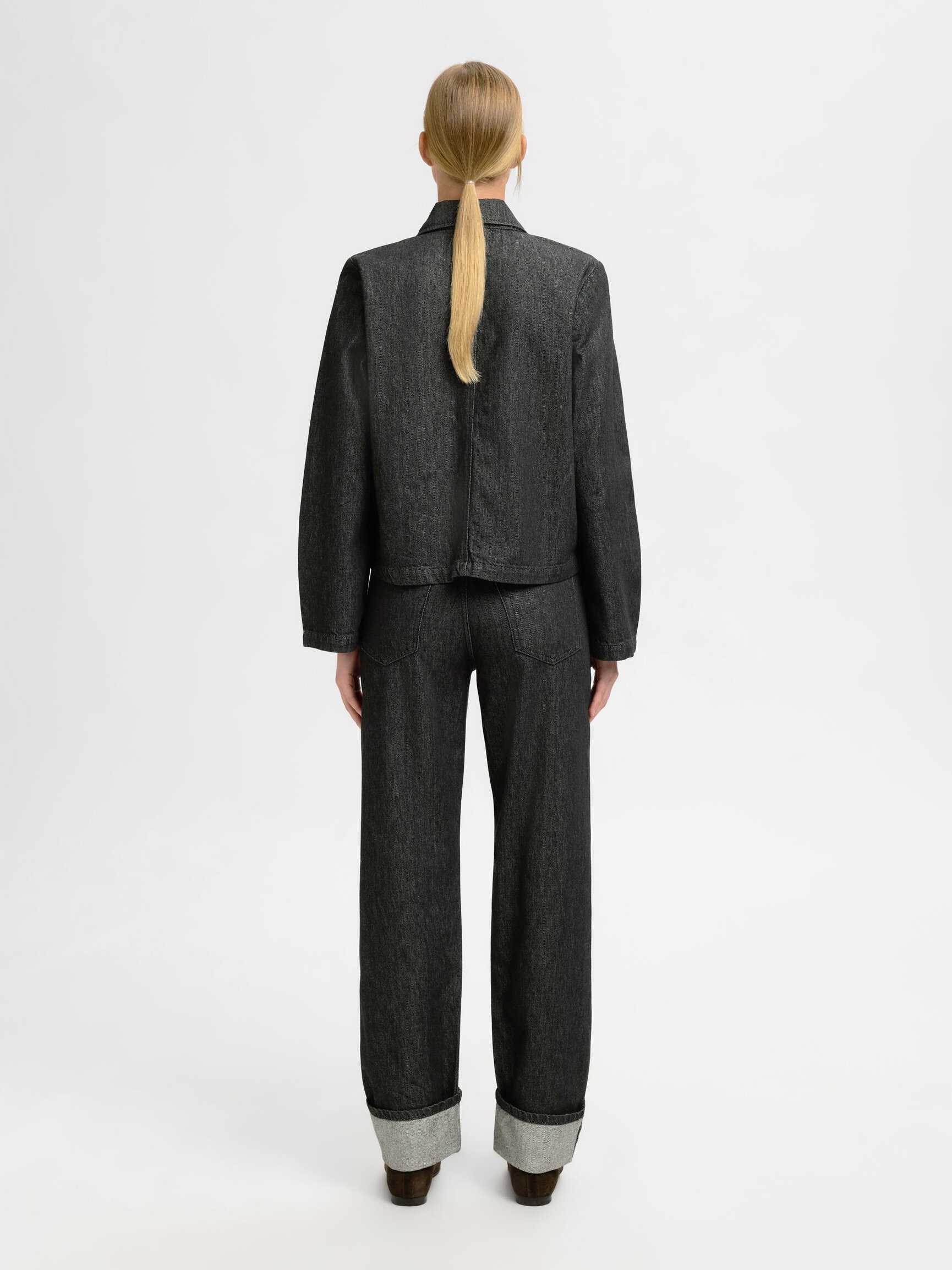 DARK WASH DENIM SHIRT