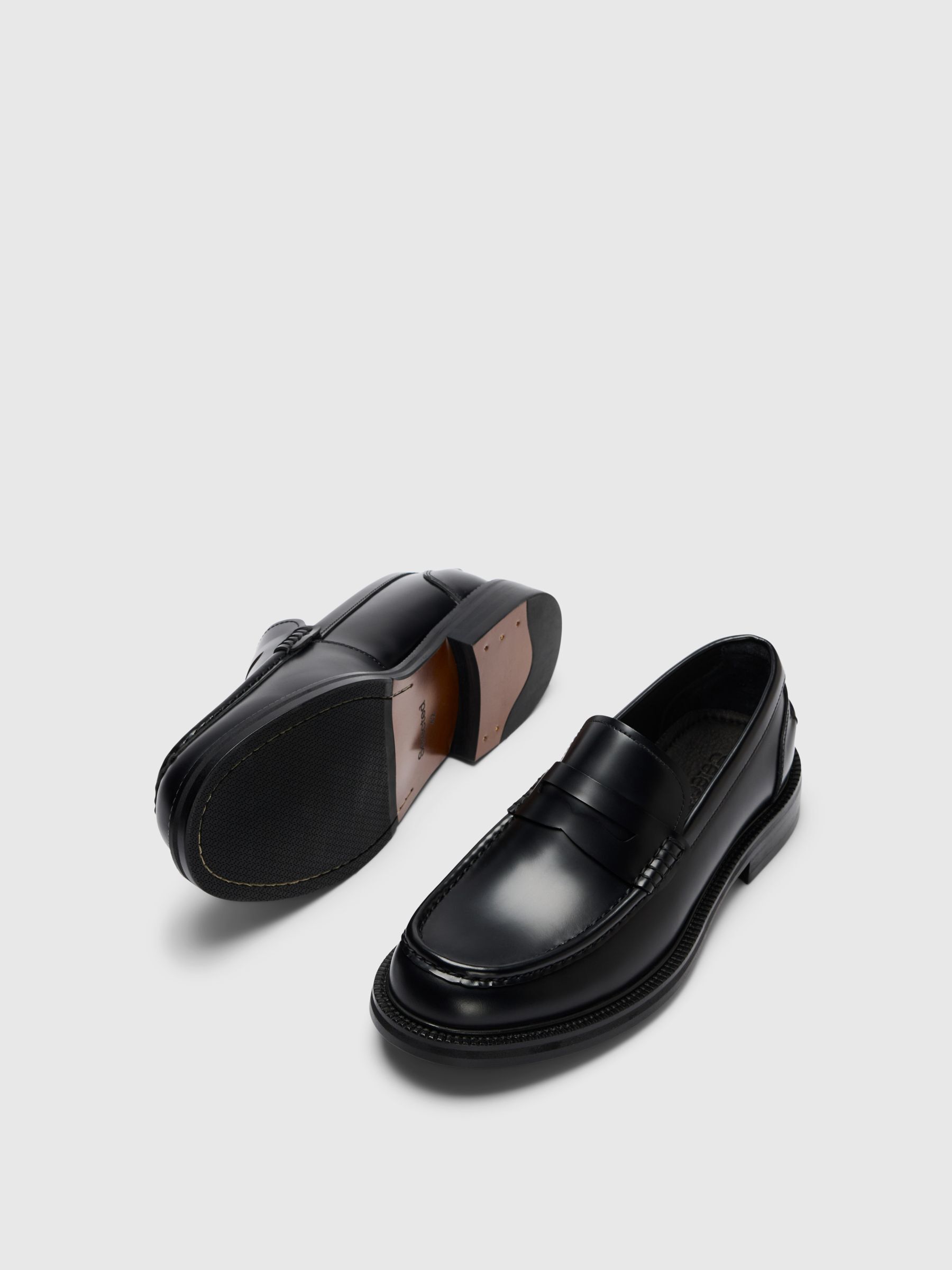 LEATHER  PENNY LOAFERS