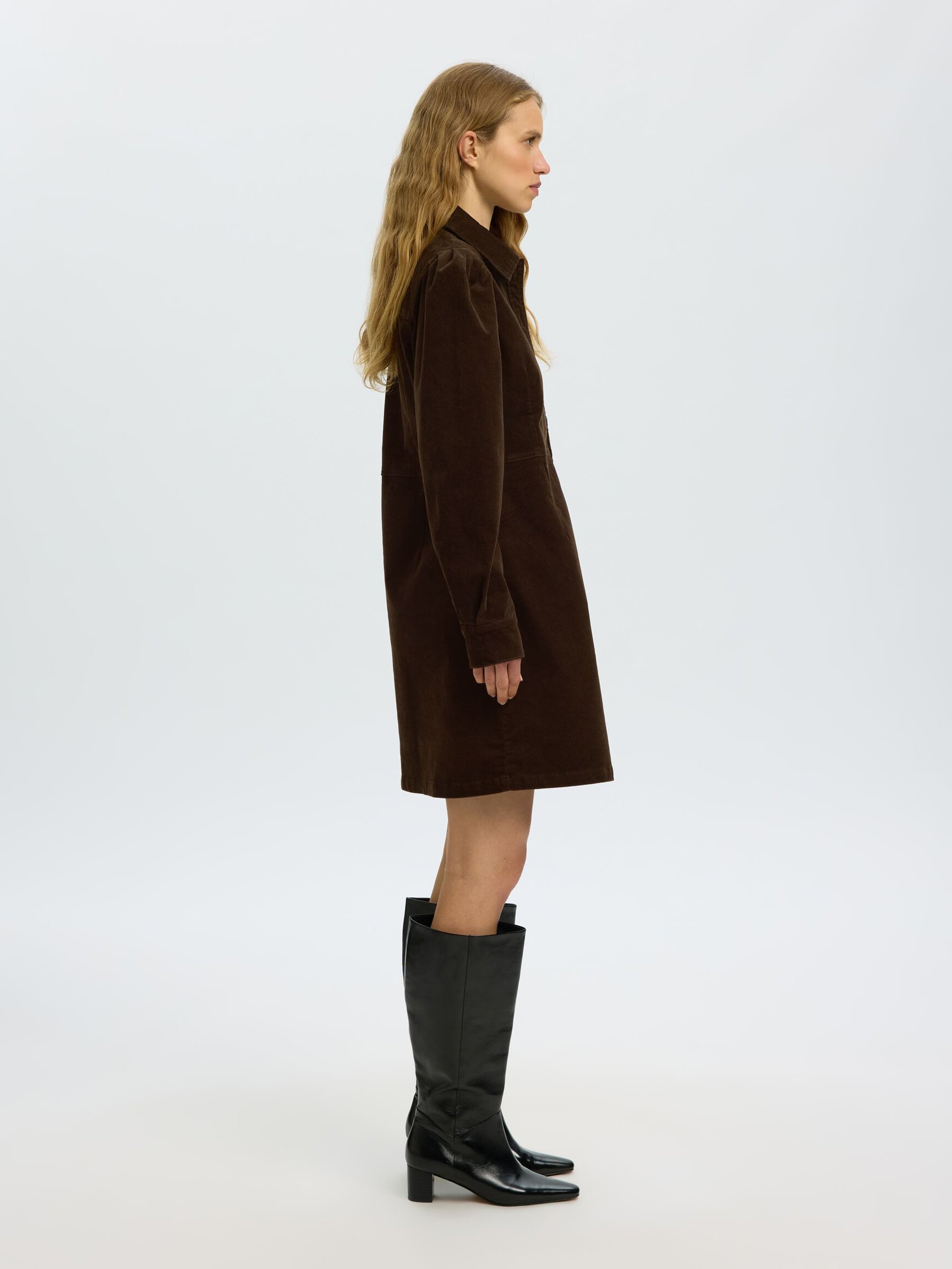 COTTON CORDUROY MINI DRESS
