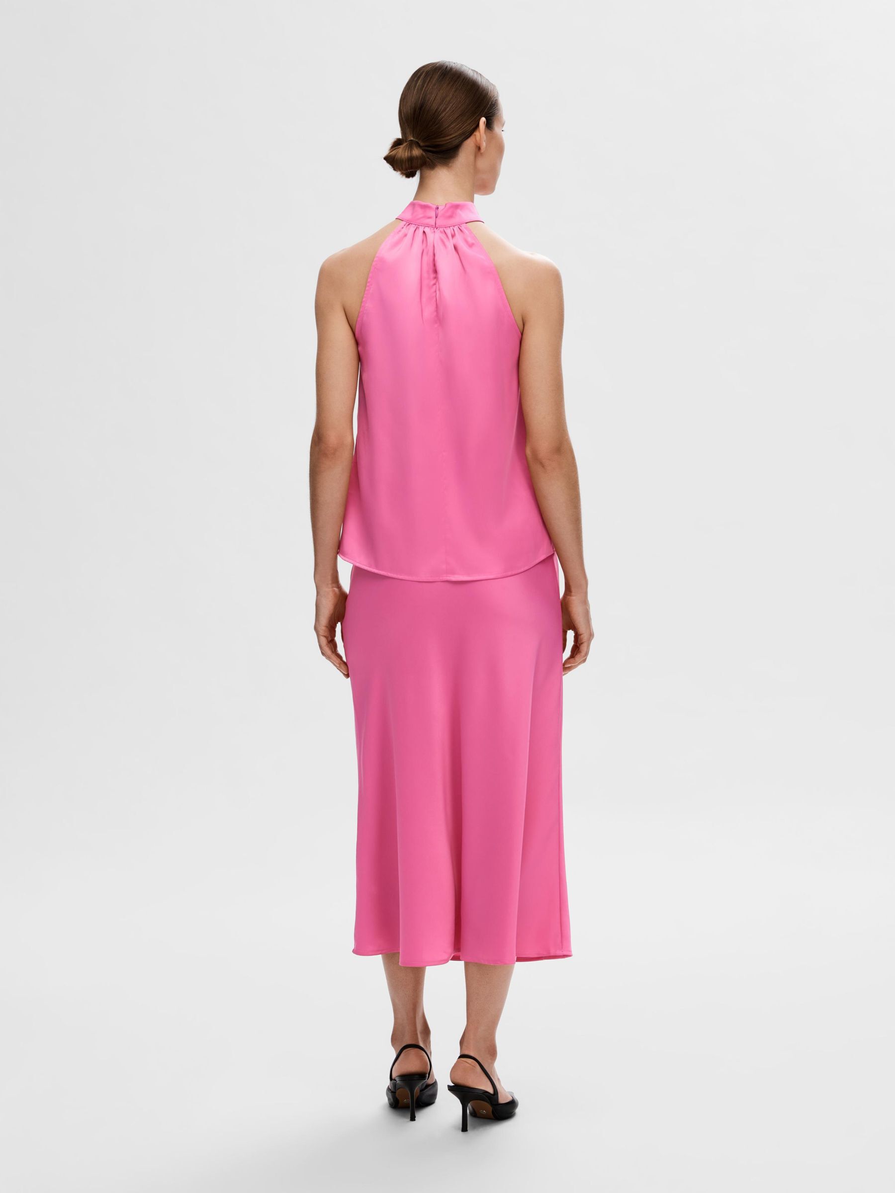 SATIN HALTERNECK TOP