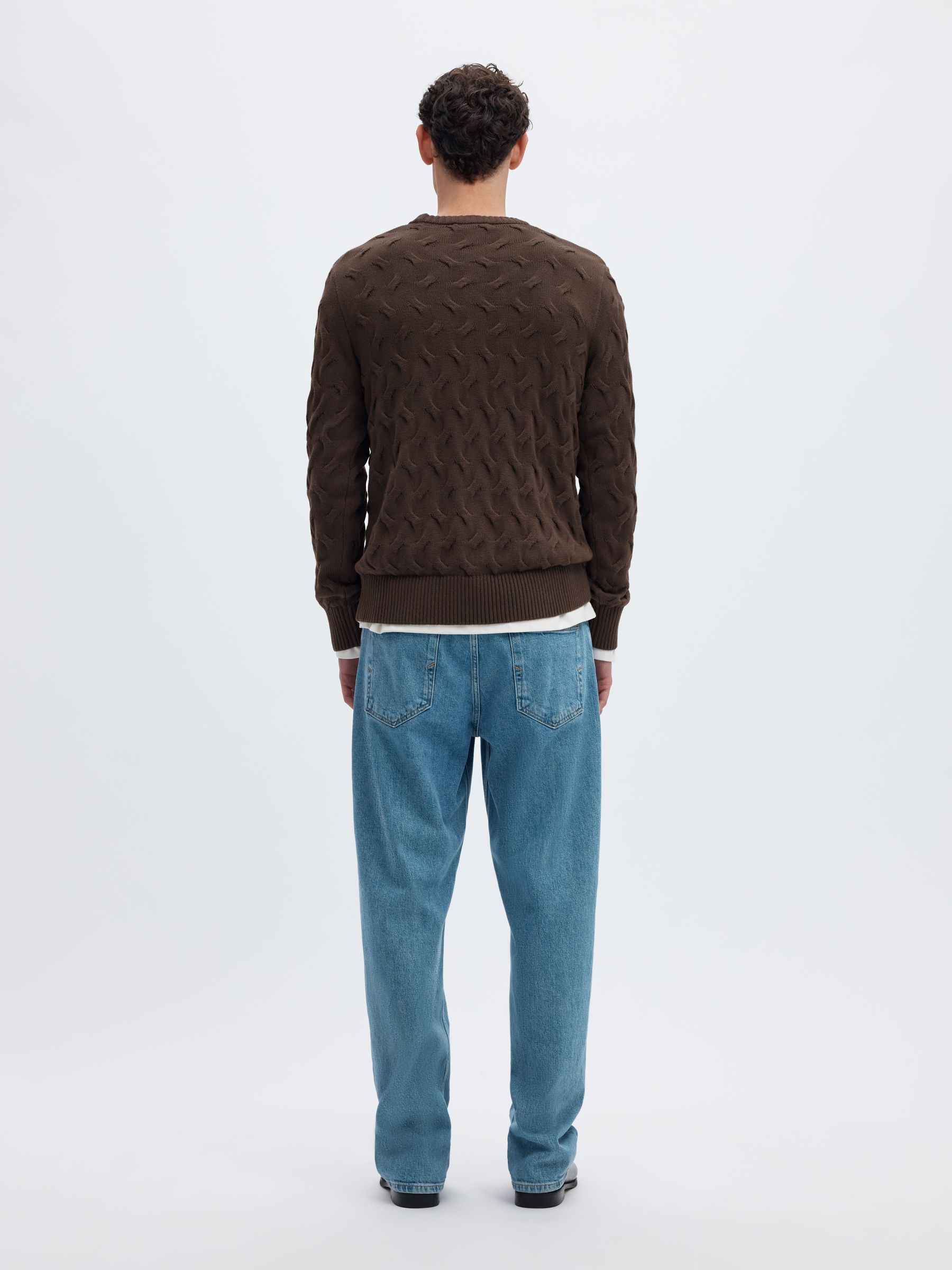 CABLE KNIT CREWNECK JUMPER
