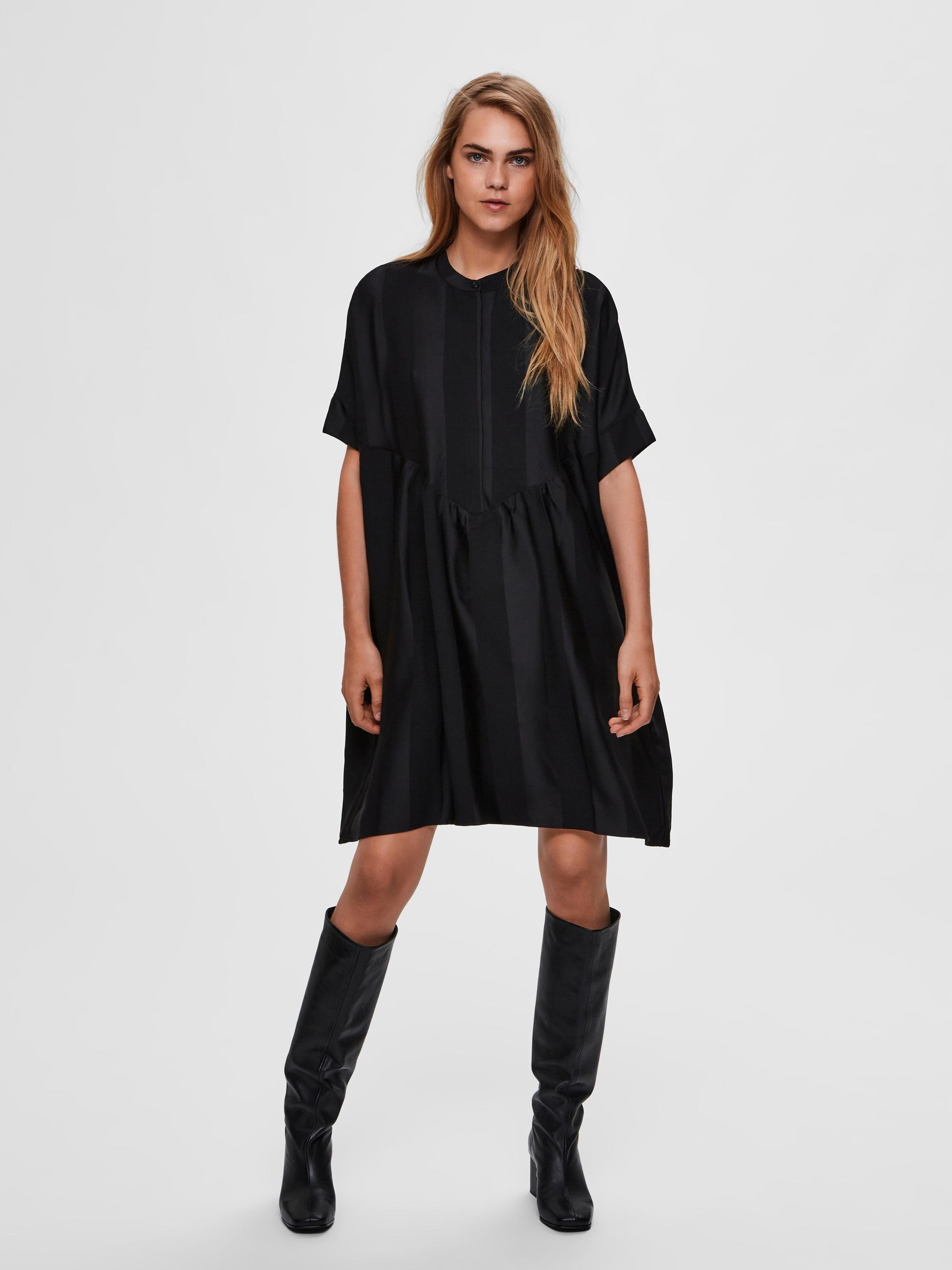 OVERSIZED SATIN MINI DRESS