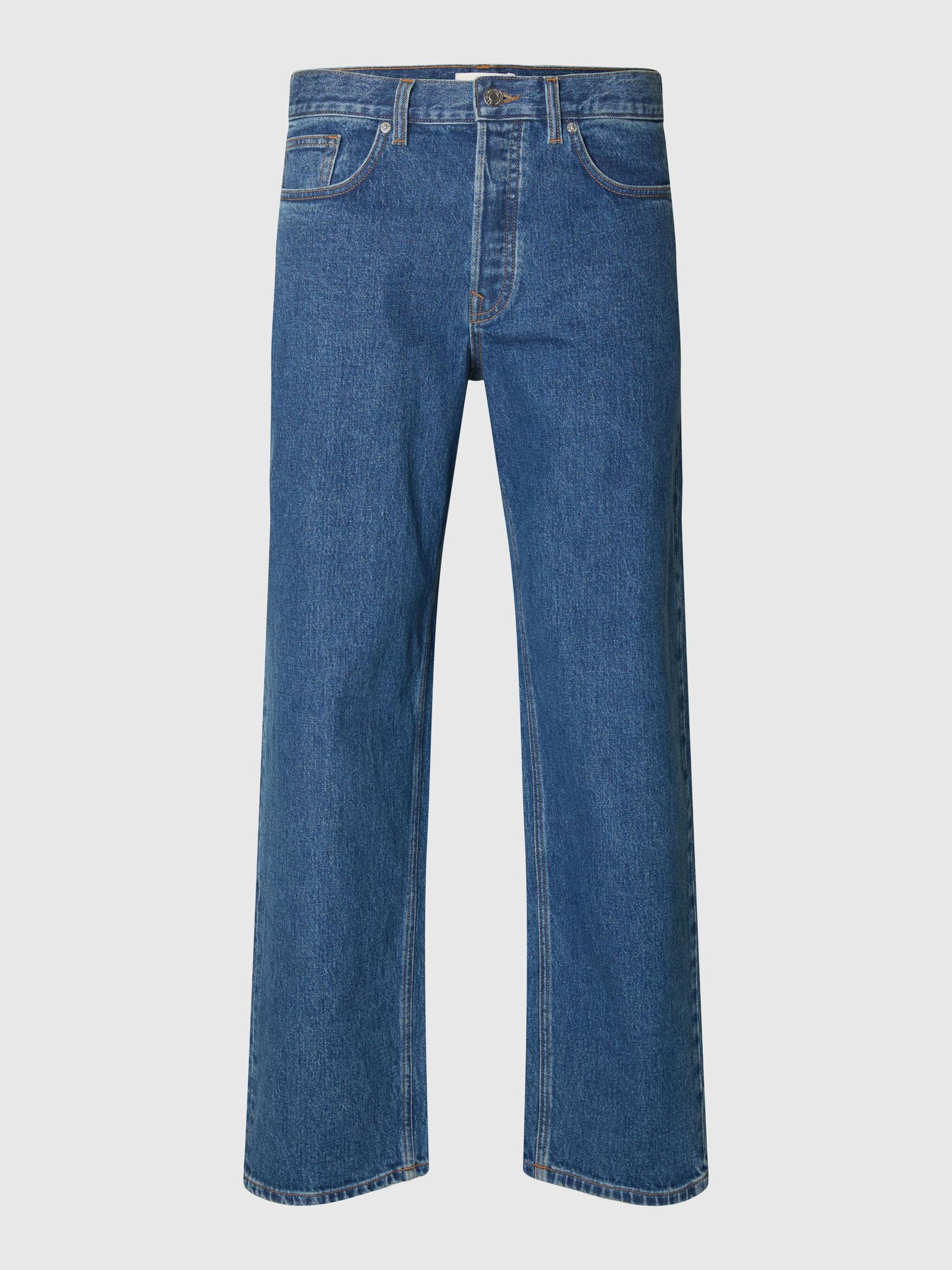 220 LOOSE FIT JEANS, Medium Blue Denim, highres