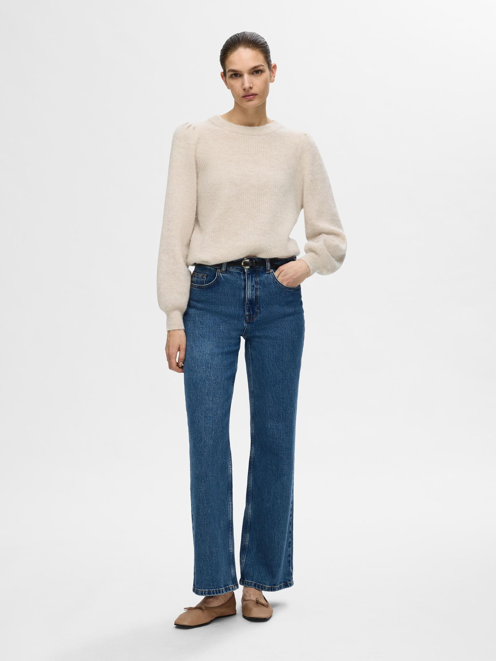 WOOL BLEND KNITTED JUMPER