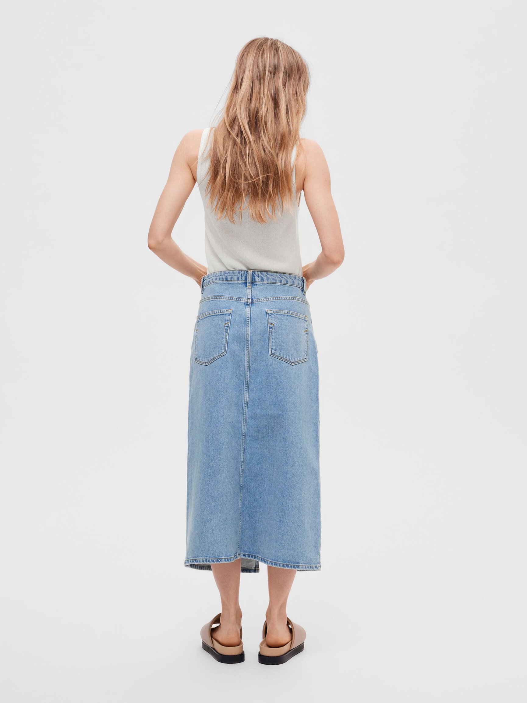 DENIM MIDI SKIRT