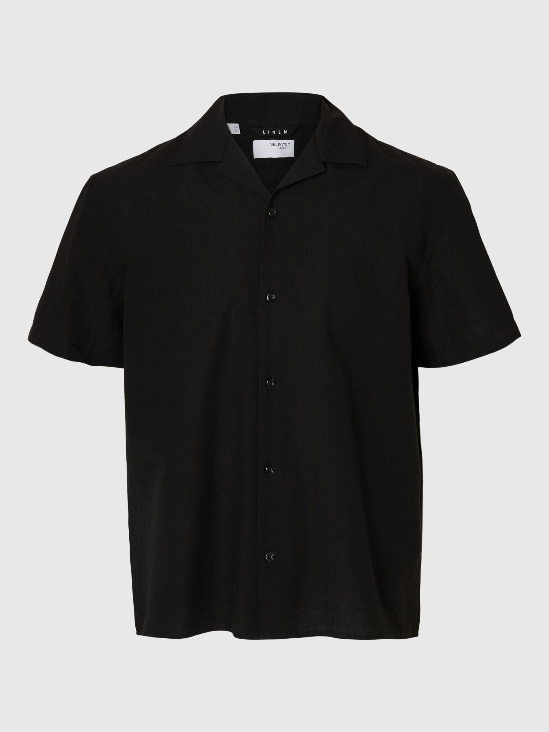 LINEN BLEND SHORT SLEEVED SHIRT