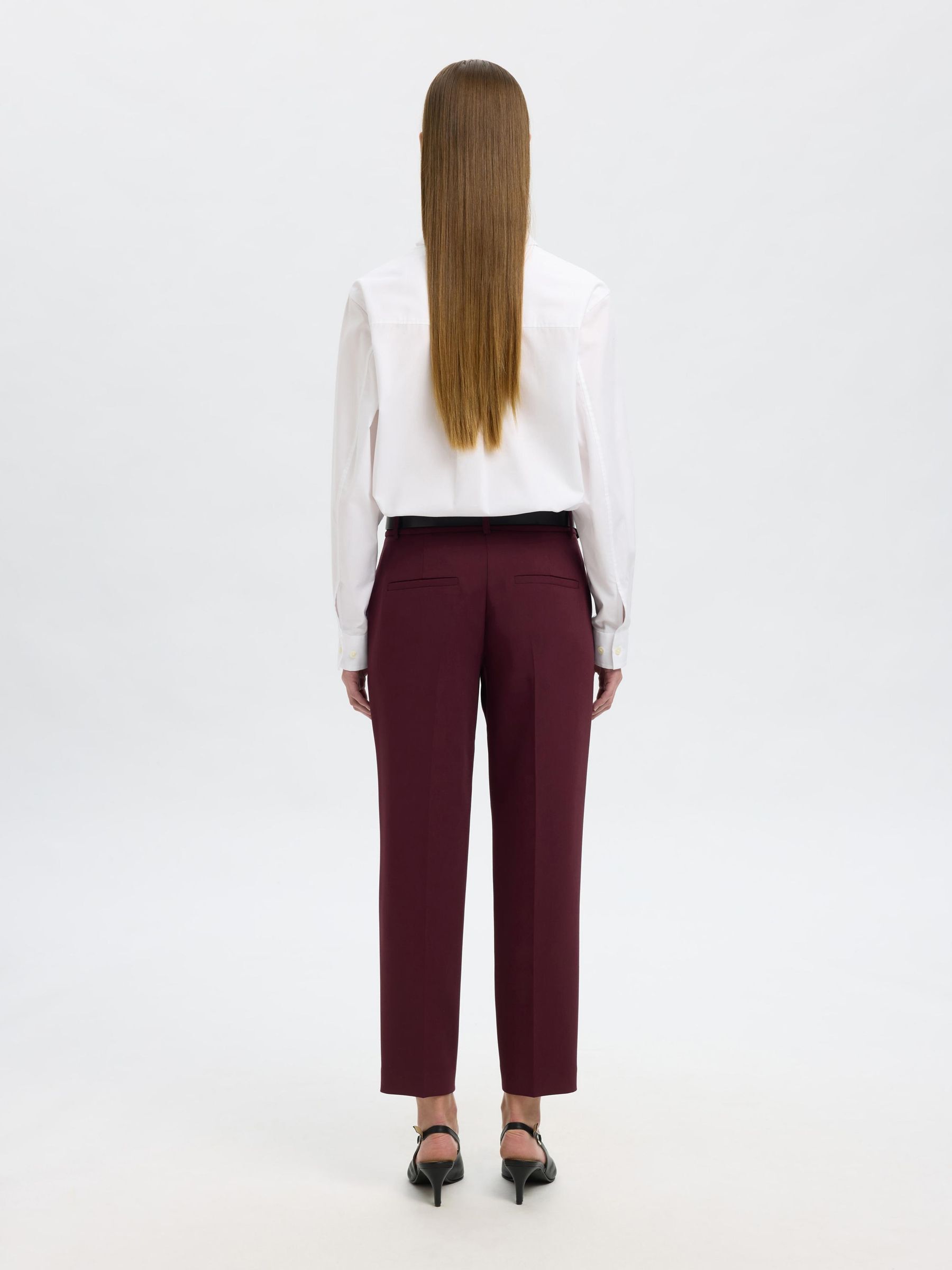 CROPPED TAPERED TROUSERS
