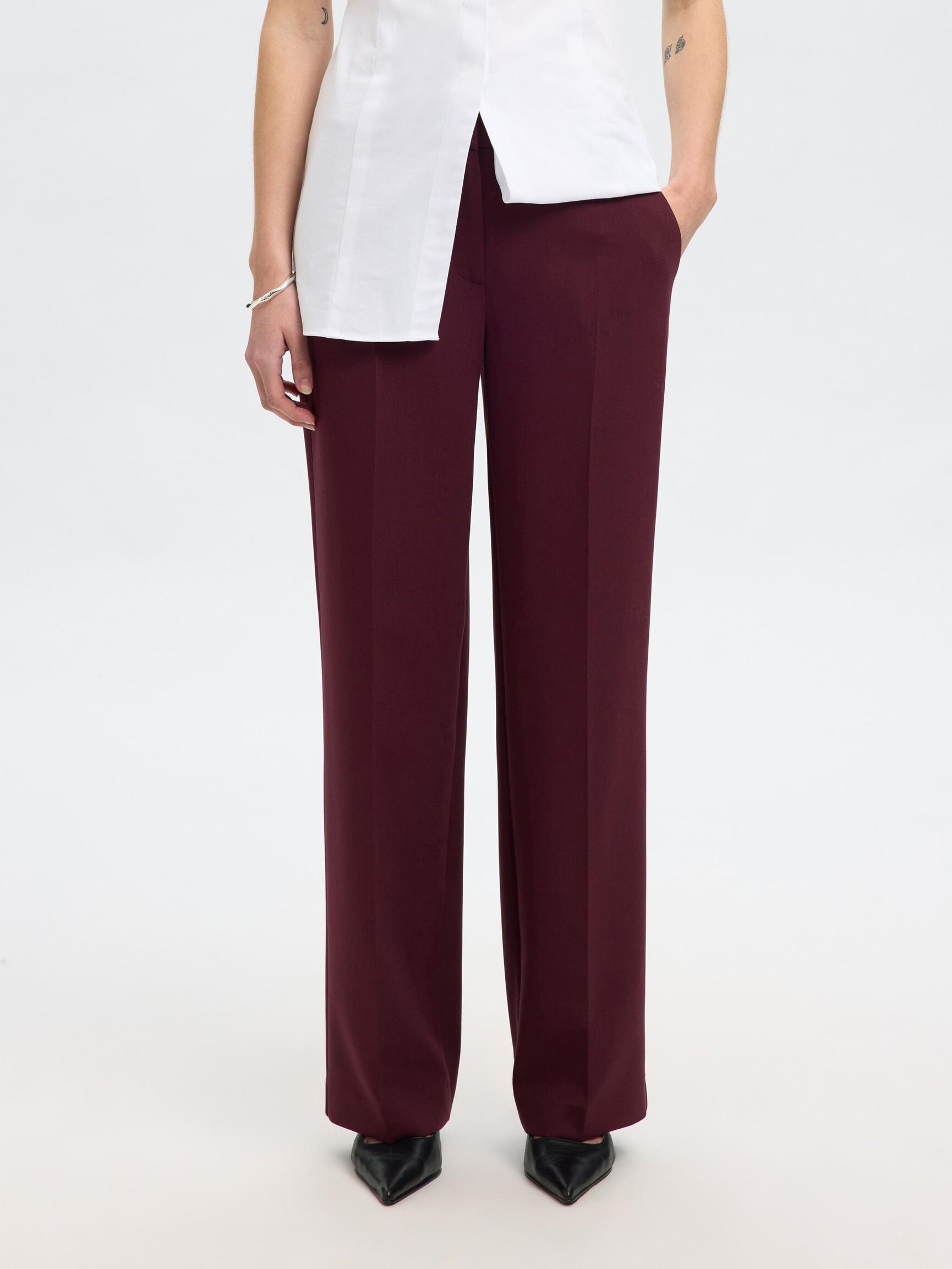TAILORED WIDE-LEG TROUSERS
