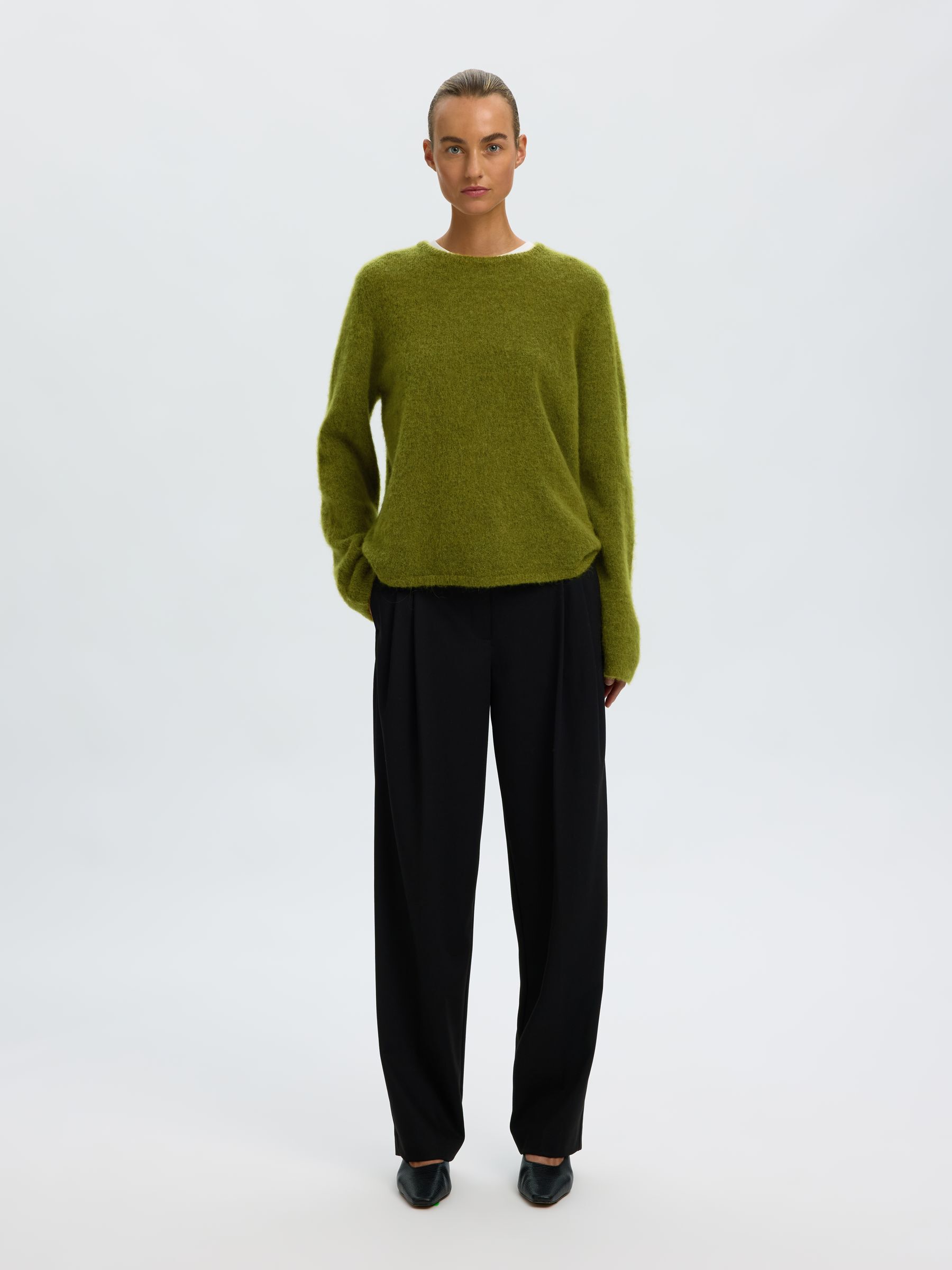 WOOL BLEND KNITTED JUMPER