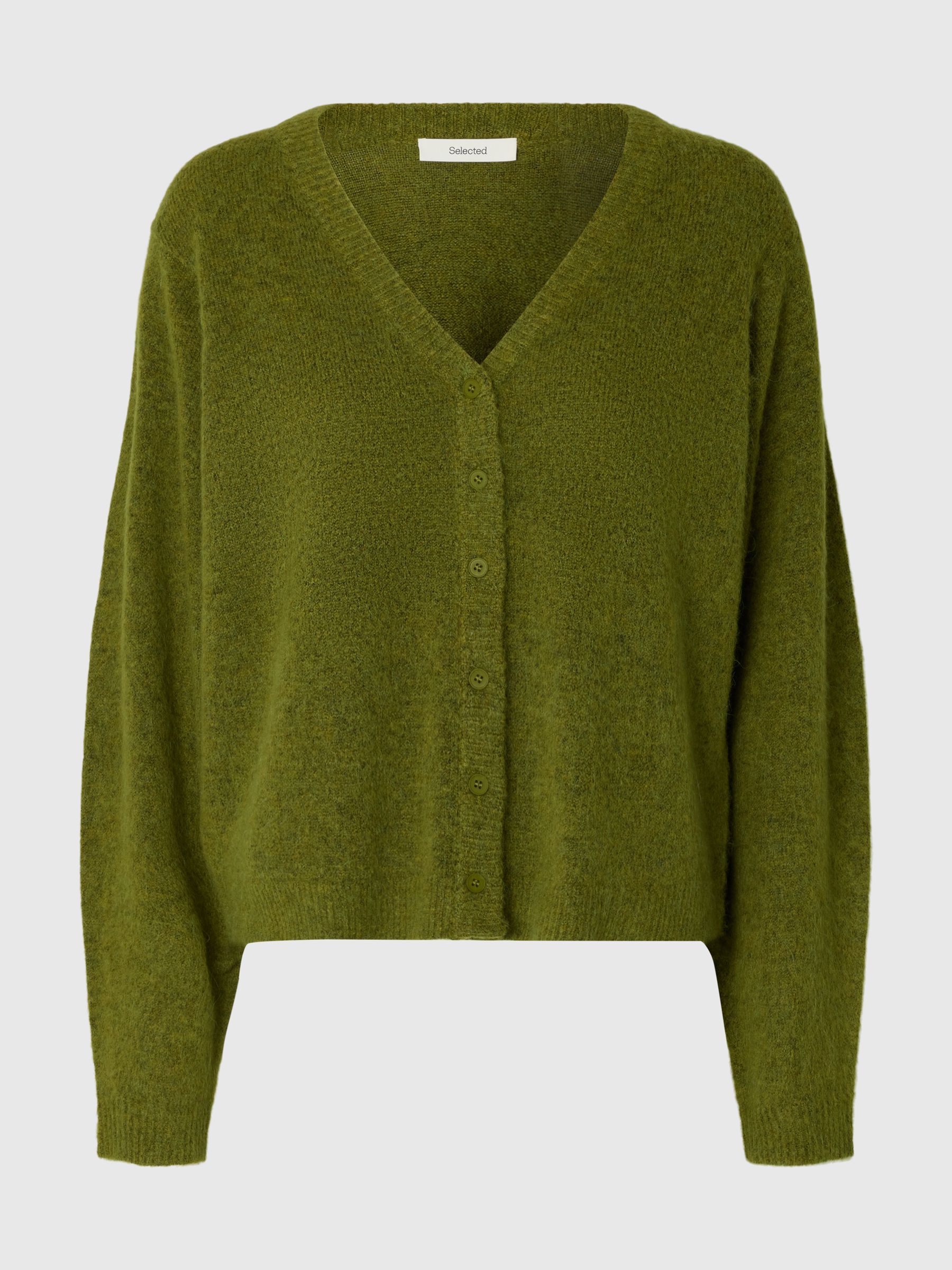 BRUSHED V-NECK CARDIGAN