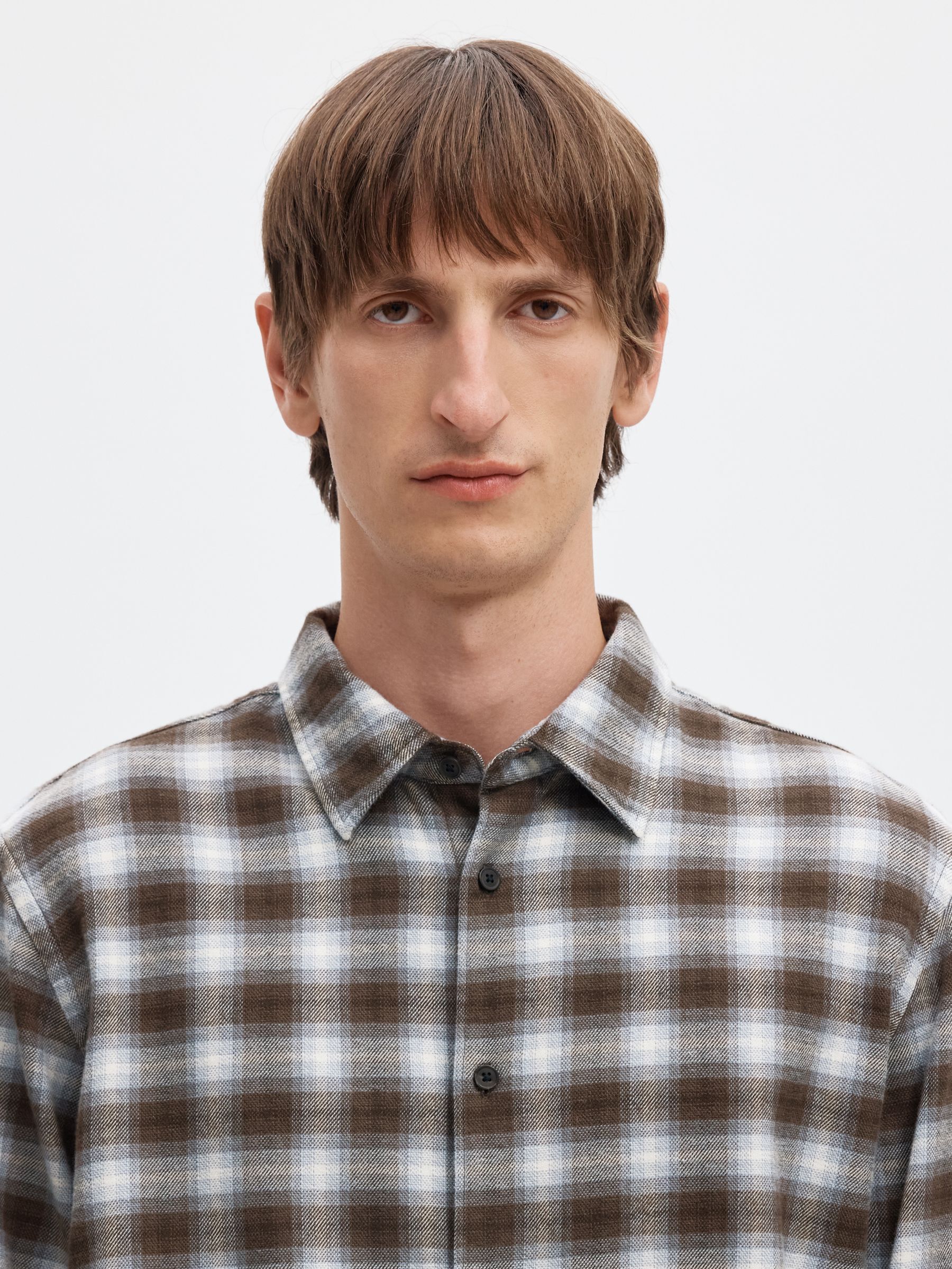 BRUSHED ORGANIC COTTON LONG SLEEVED SHIRT
