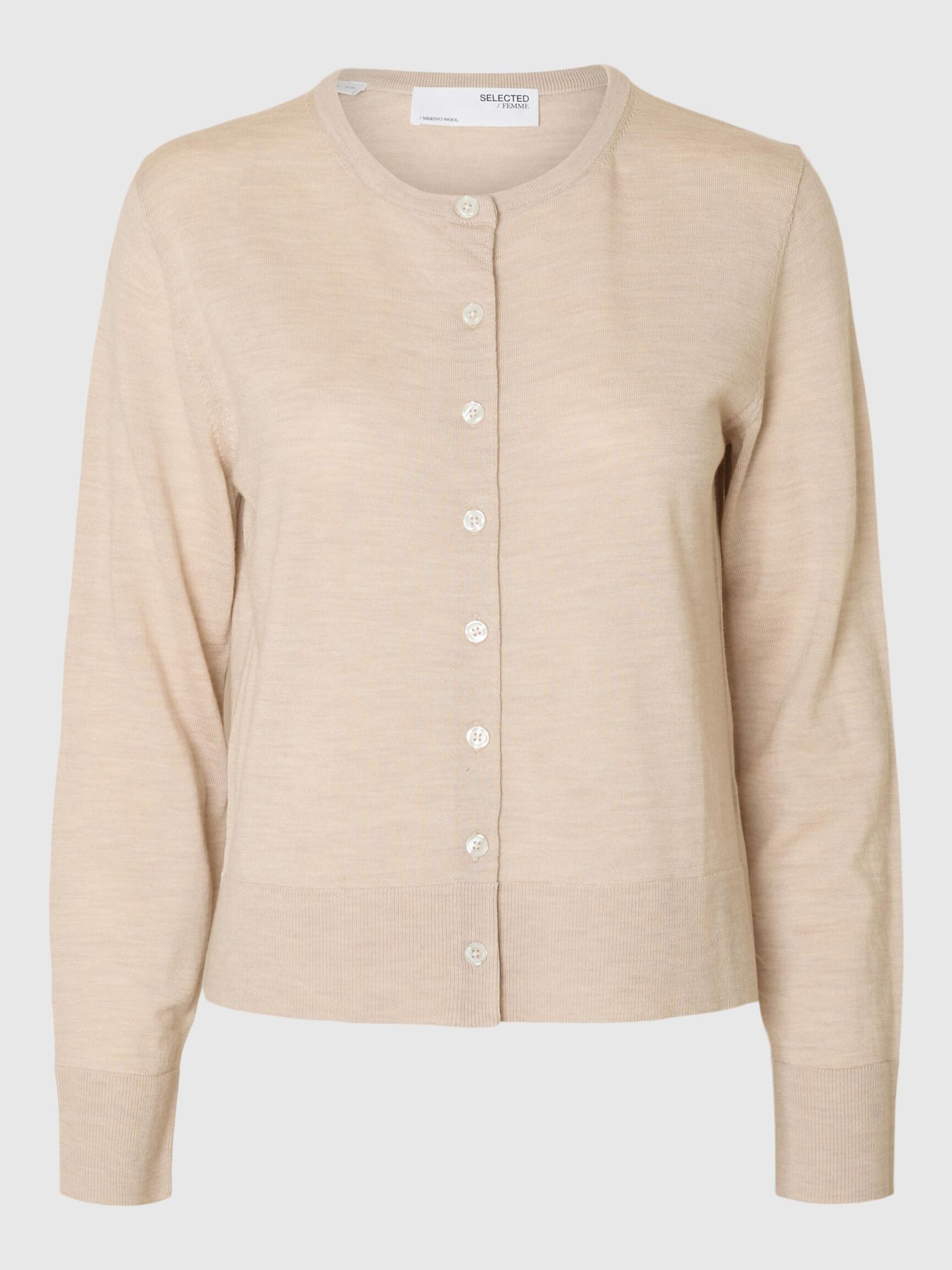 100% MERINO WOOL KNITTED CARDIGAN