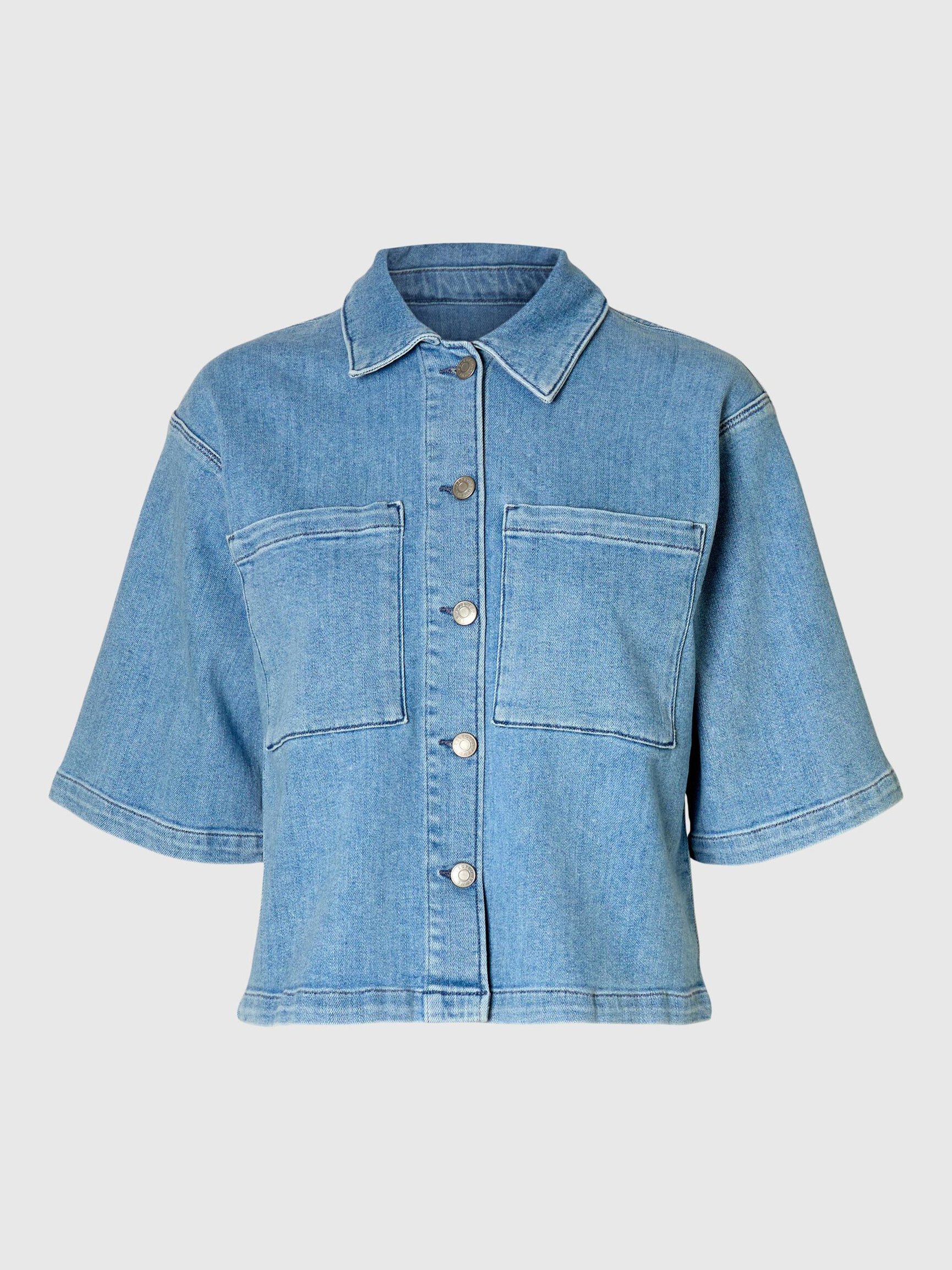 DENIM SHORT SLEEVED SHIRT