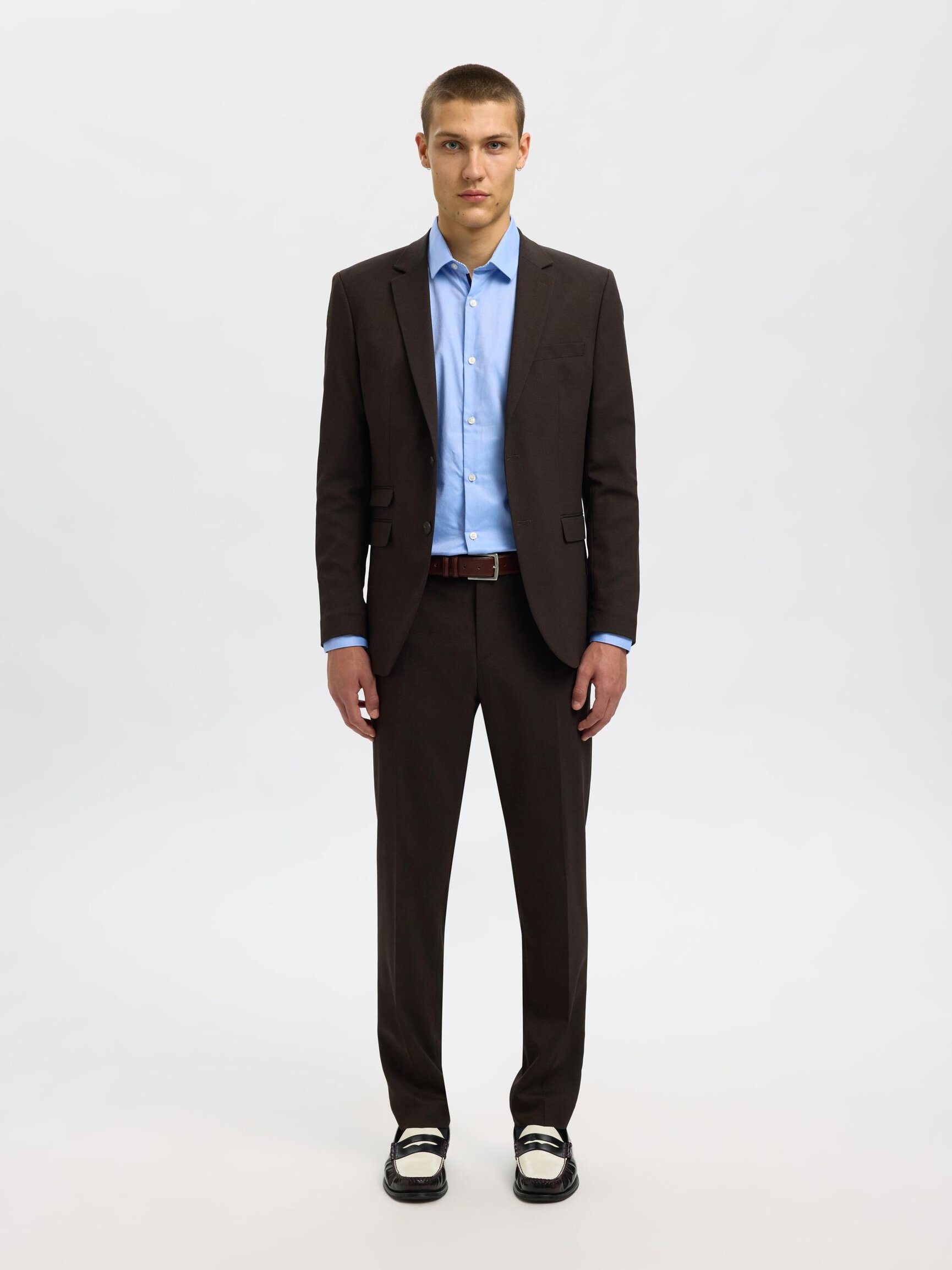 WOVEN WOOL BLEND TROUSERS