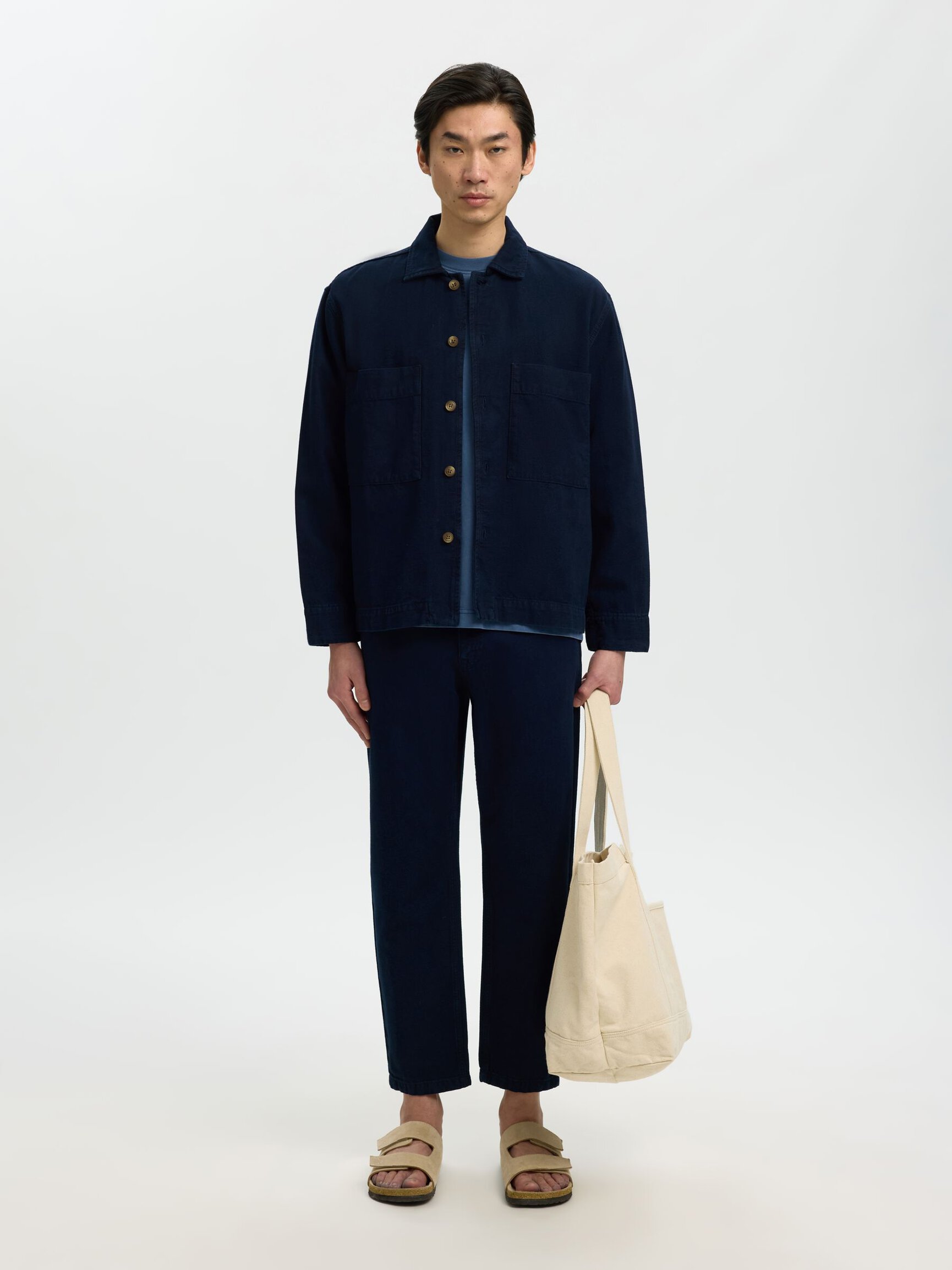 RELAXED FIT DENIM OVERSHIRT