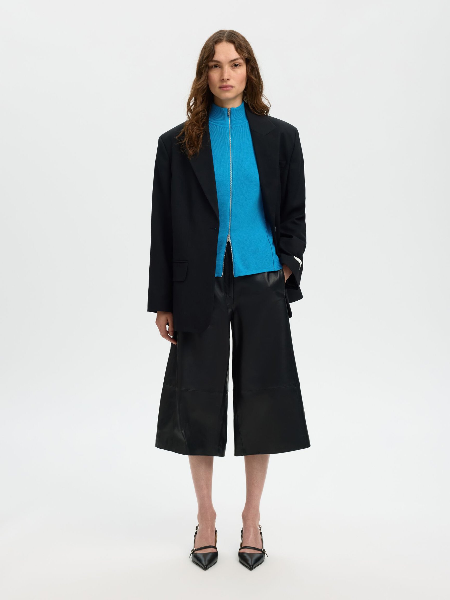 100% MERINOULD CARDIGAN MED LYNLÅS